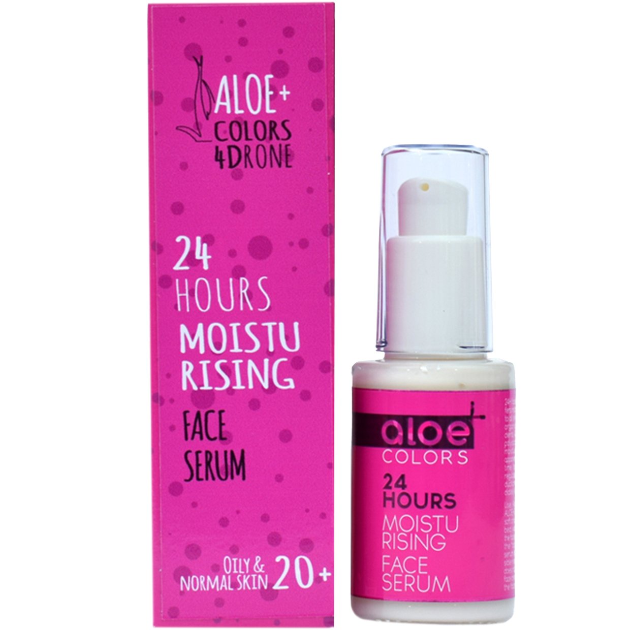 Aloe Colors Aloe+ Colors 4Drone 24Hours Moisturising Face Serum Ενυδατικός Ορός Προσώπου για Λιπαρή προς Κανονική Επιδερμίδα 30ml