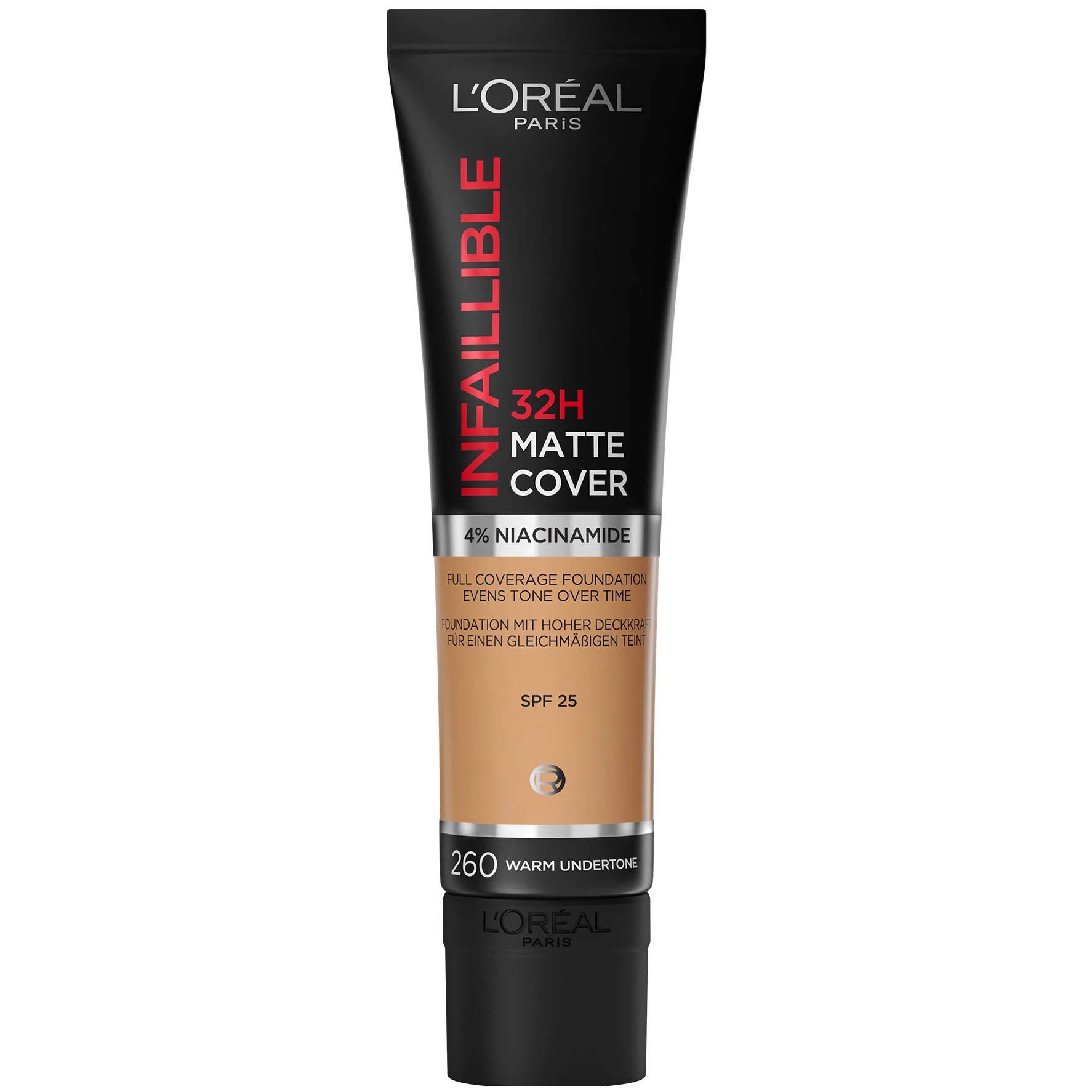 L'oreal Paris Infaillible 32h Matte Cover Foundation Spf25 για Τέλεια Κάλυψη & Ματ Αποτέλεσμα Μακράς Διαρκείας με Δείκτη Αντηλιακής Προστασίας 30ml - 260 Warm Undertone φωτογραφία