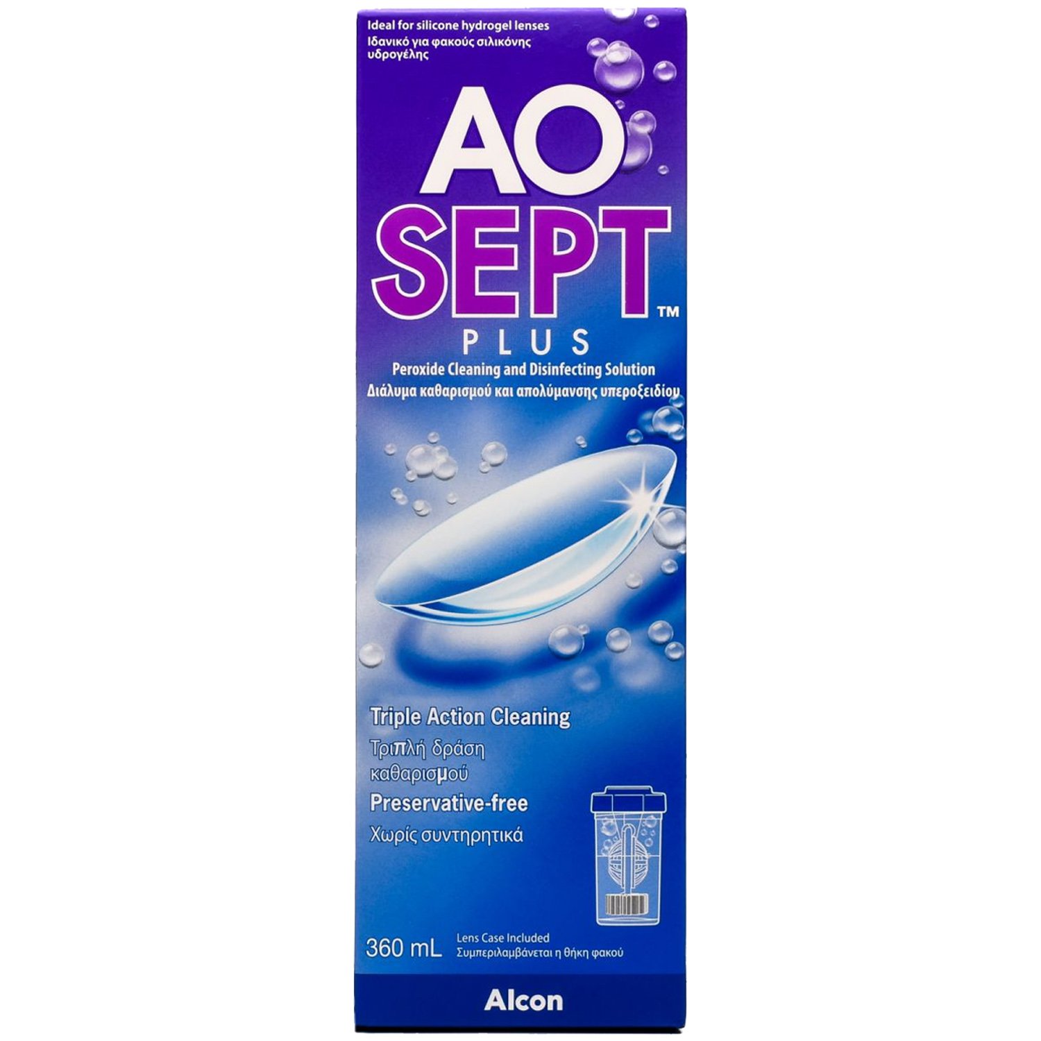 Alcon Alcon Ao Sept Plus Διάλυμα Καθαρισμού Φακών Επαφής 360ml