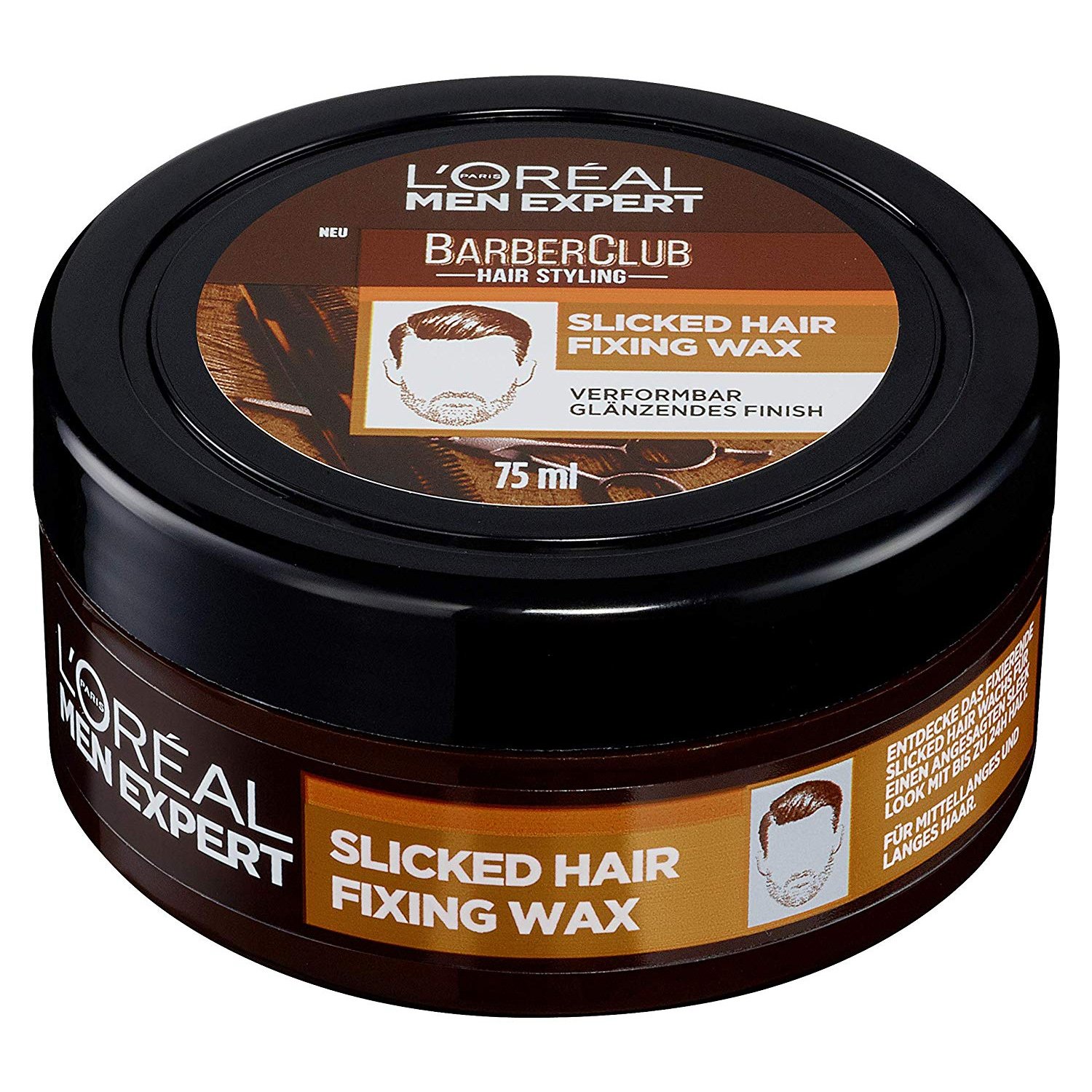 Loreal Paris L'oreal Paris Men Expert BarberClub Slicked Hair Fixing Wax Δυνατό Κράτημα & Λάμψη για Μούσια & Μαλλιά 75ml