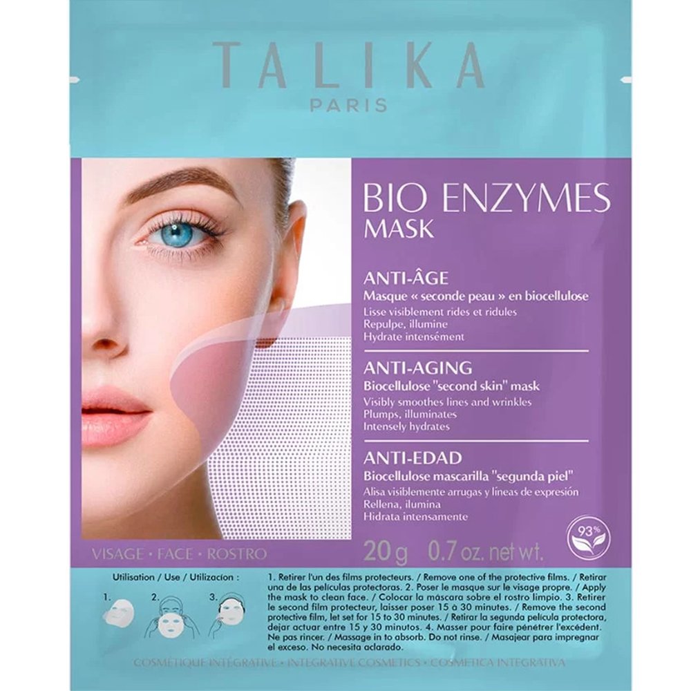 Talika Talika Bio Enzymes Anti-Aging Mask Ισχυρή Βιοενεργή Αντιγηραντική Μάσκα Προσώπου σε Βάση Νανοϊνών για Ενυδάτωση & Αναζωογόνηση 20g