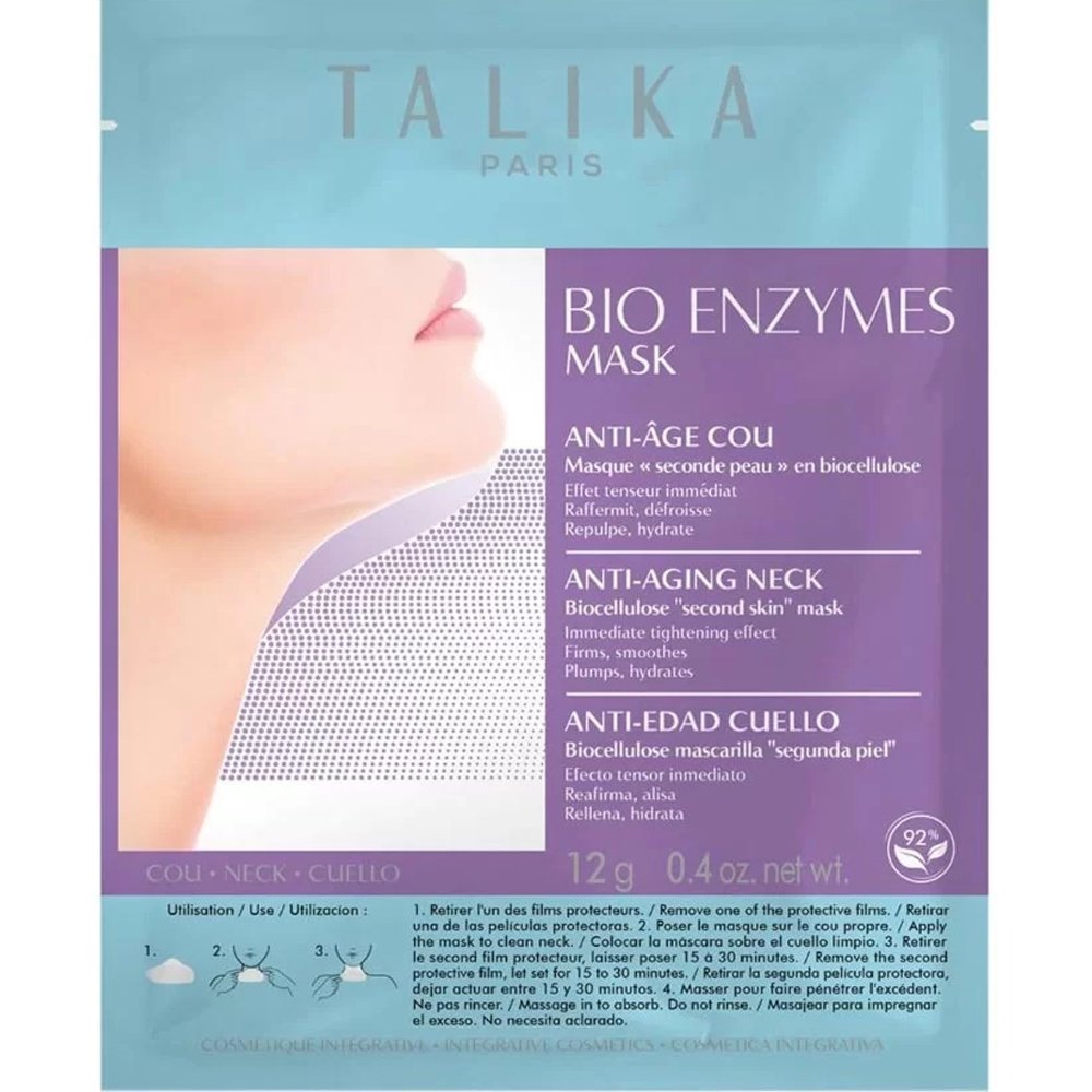 Talika Bio Enzymes Anti-Aging Neck Mask Ισχυρή Αντιγηραντική Μάσκα Λαιμού σε Βάση Νανοϊνών 12g