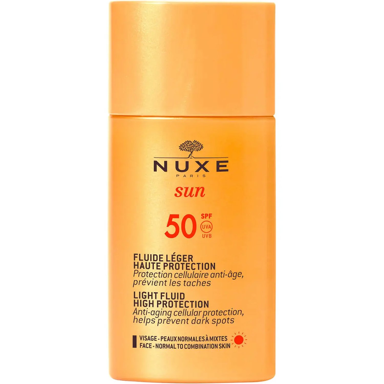 Nuxe Sun Light Fluid Face Anti Aging Cellular Protection Spf50 Αντιγηραντική, Αντηλιακή Κρέμα Προσώπου Υψηλής Προστασίας 50ml φωτογραφία