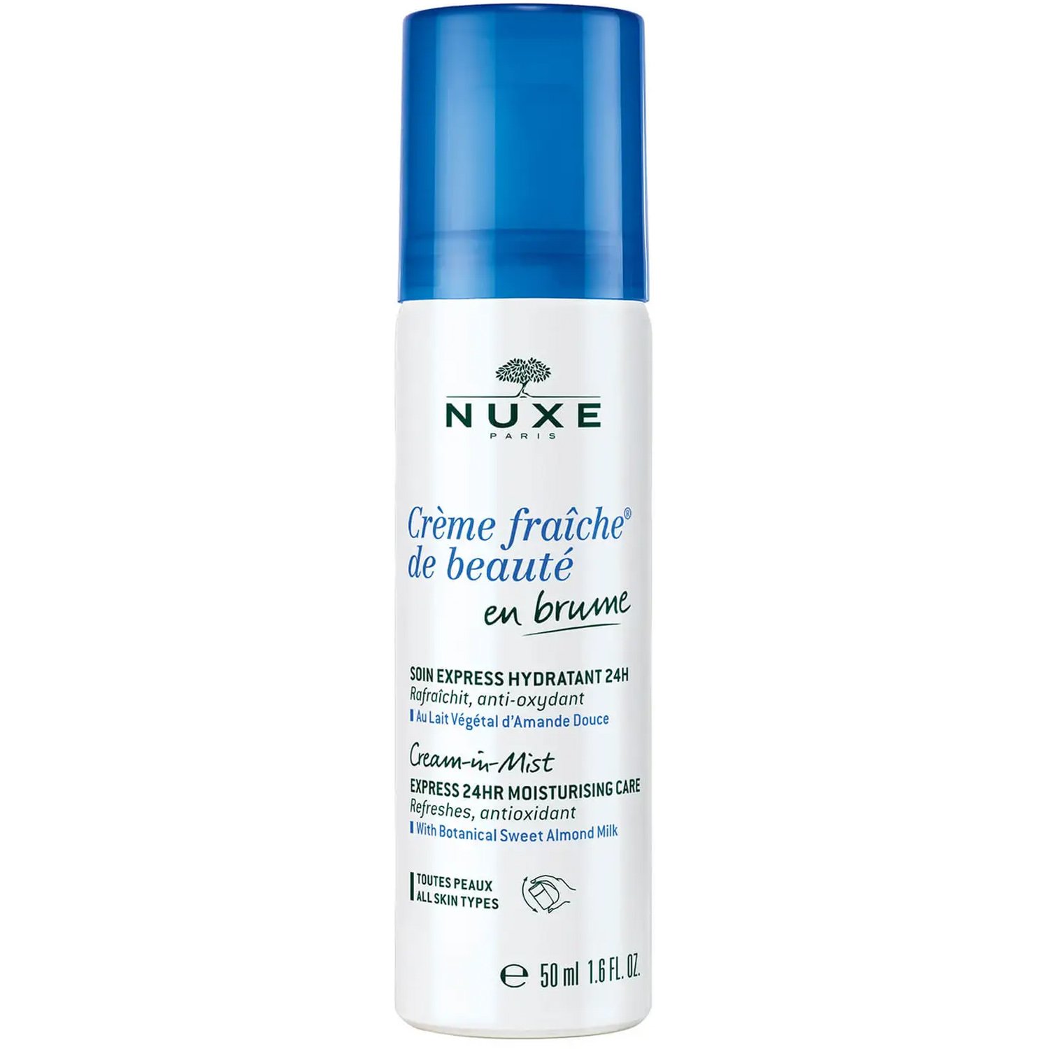 Nuxe Nuxe Creme Fraiche de Beaute en Brume Cream in Mist 24H Ενυδατικό Mist Προσώπου για Άμεση Αναζωογόνηση με Αντιοξειδωτική Δράση 50ml