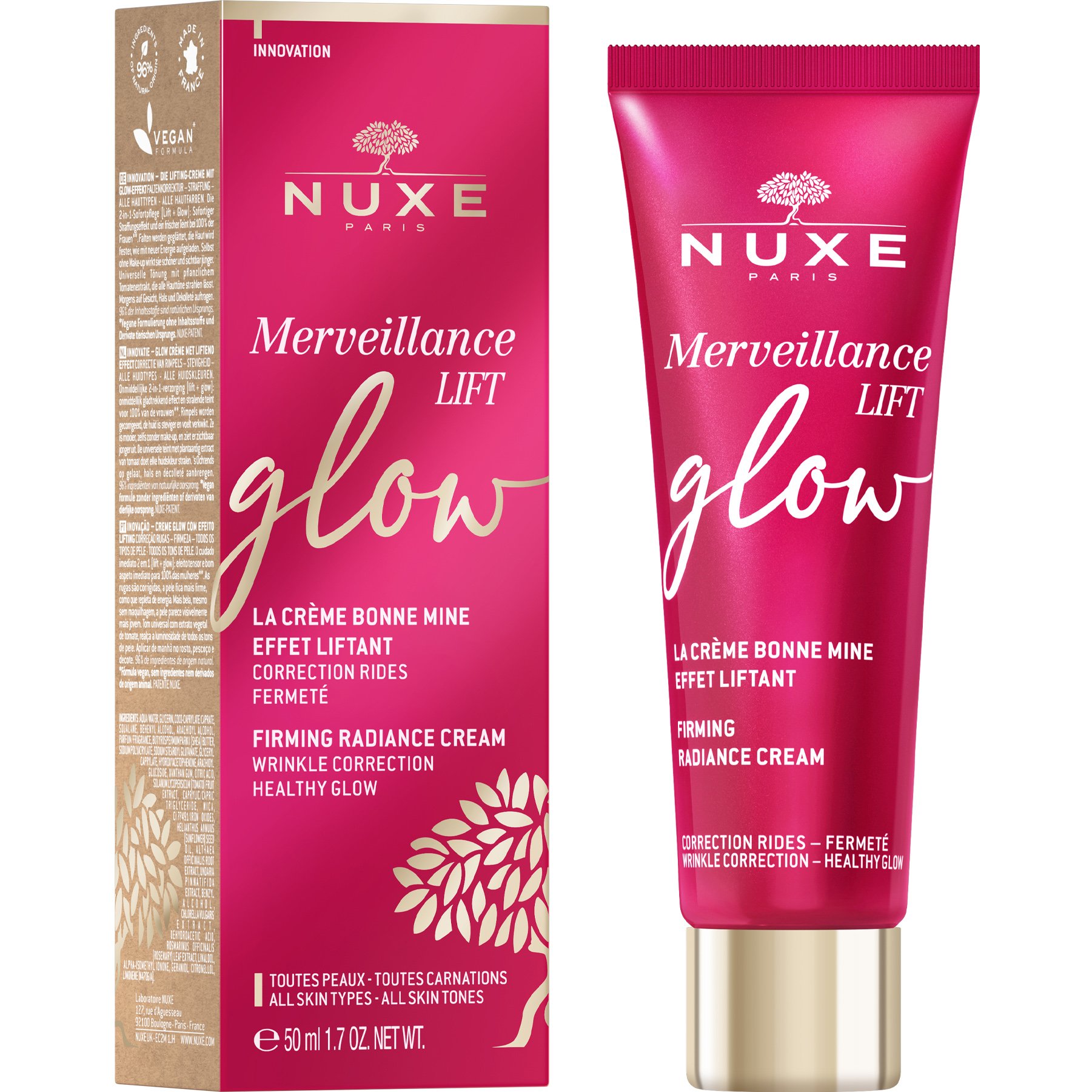 Nuxe Nuxe Merveillance Lift Glow Firming Radiance Wrinkle Correction Cream Αντιρυτιδική Κρέμα Επανόρθωσης & Λάμψης 50ml