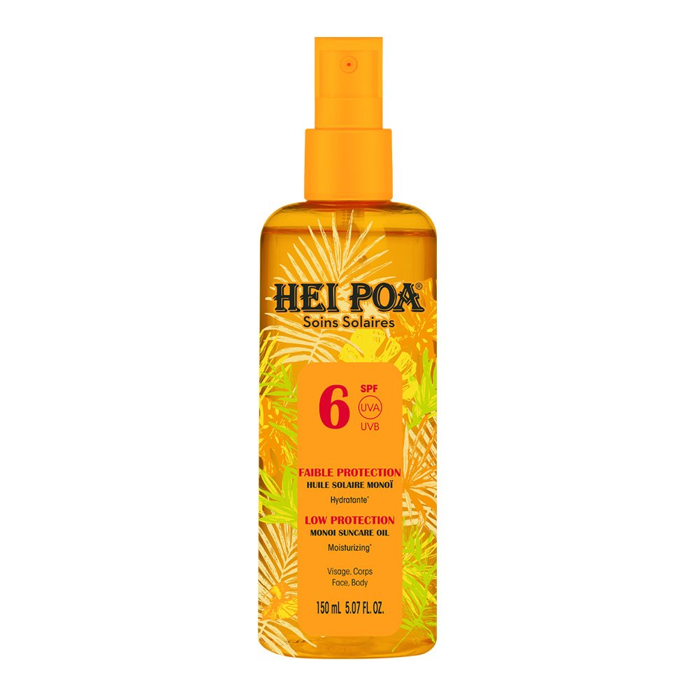 Hei Poa Hei Poa Soins Solaire Monoi Dry Oil Spf6 Tiare Spray Ξηρό Λάδι Monoi Χαμηλής Αντηλιακής Προστασία για Πρόσωπο & Σώμα 150ml