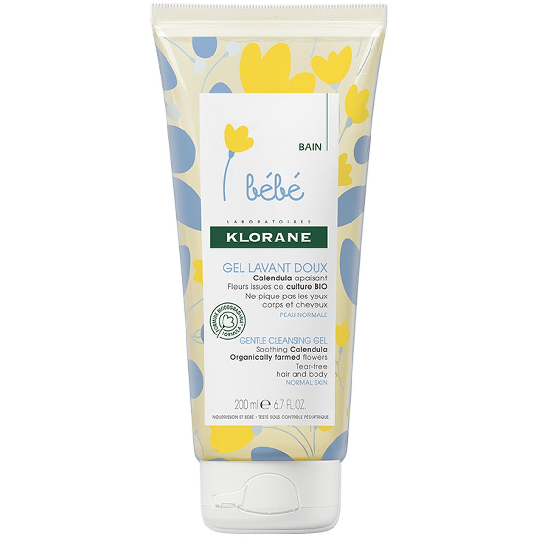 Klorane Klorane Bebe Gentle Cleansing Hair & Body Gel Βρεφικό, Παιδικό Gel Καθαρισμού για Σώμα & Μαλλιά με Καλέντουλα 200ml