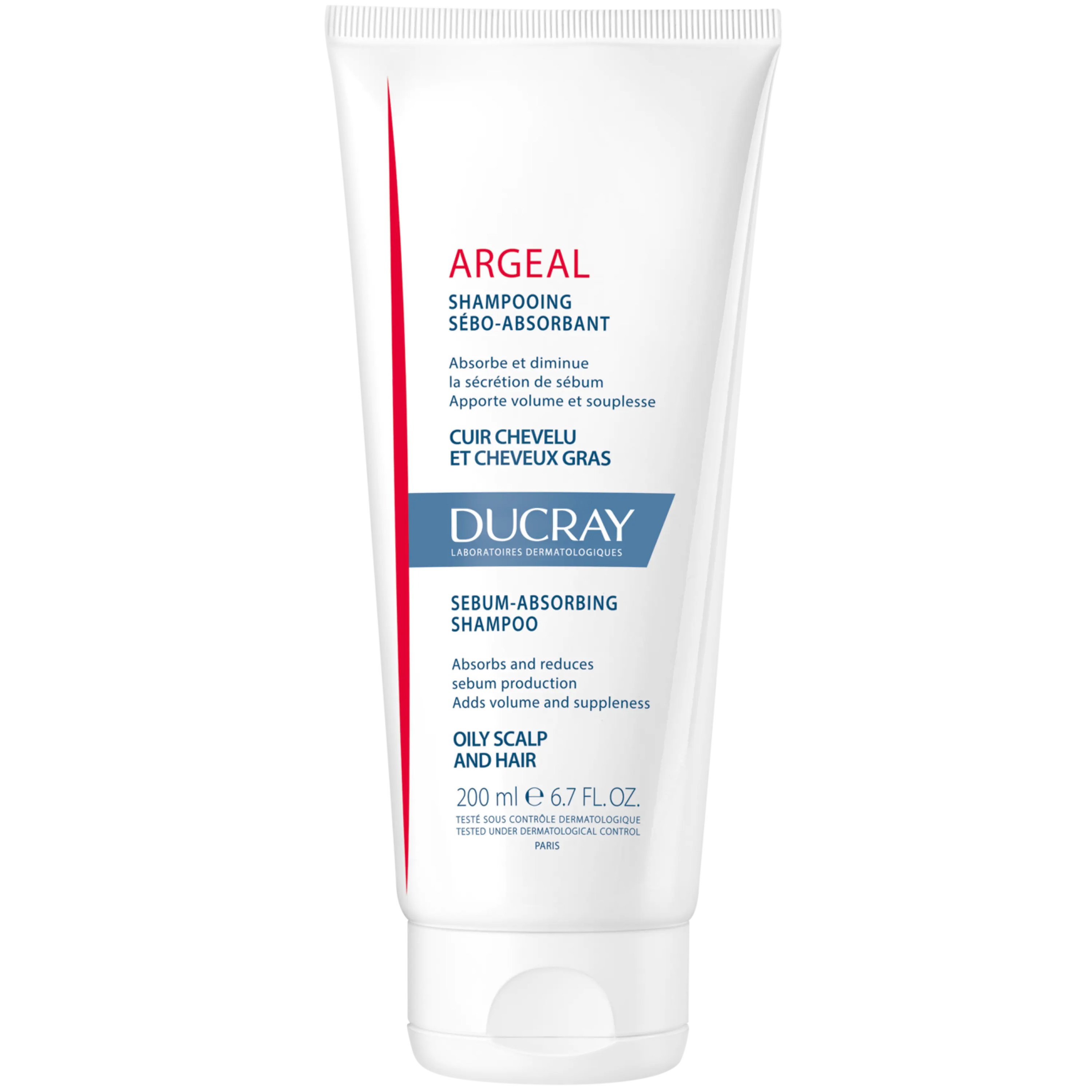 Ducray Ducray Argeal Shampooing Sebo-Absorabant Σμηγματο-Απορροφητικό Σαμπουάν για Λιπαρό Τριχωτό Κεφαλής & Λιπαρά Μαλλιά 200ml