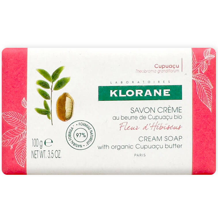 Klorane Klorane Nourishing Body Cream Soap with Organic Cupuacu Butter & Hibiscus Flower Κρεμώδες Σαπούνι με Άρωμα Άνθος Ιβίσκου 100gr