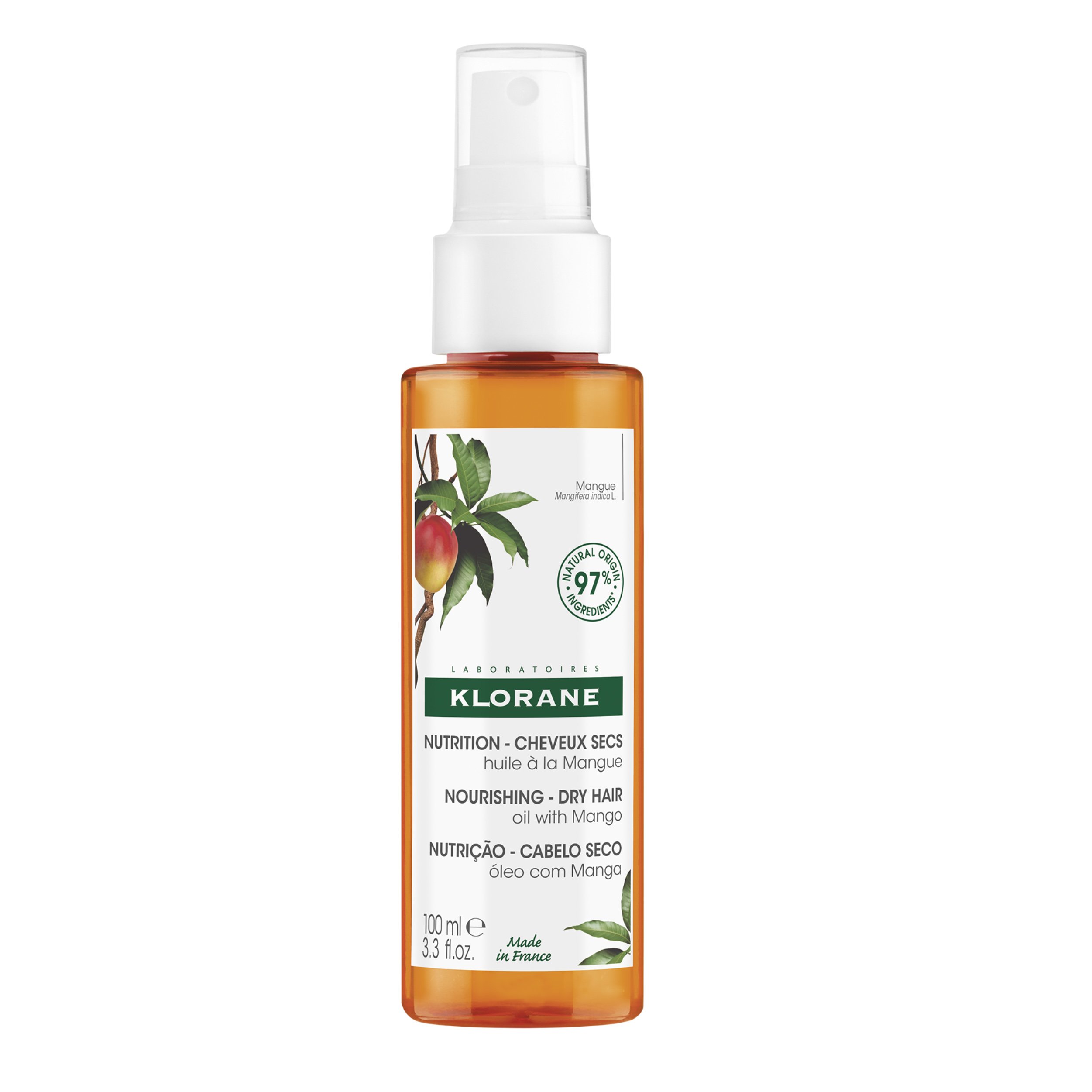 Klorane Klorane Mango Nourishing Oil Dry Hair Διφασικό Έλαιο Θρέψης με Μάνγκο για Ξηρά Μαλλιά 100ml