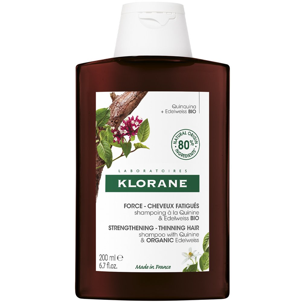 Klorane Klorane Quinine & Edelweiss Shampoo Strengthening - Thinning Hair Σαμπουάν Ενδυνάμωσης με Κινίνη & Εντελβάις, Κατά της Τριχόπτωσης 200ml