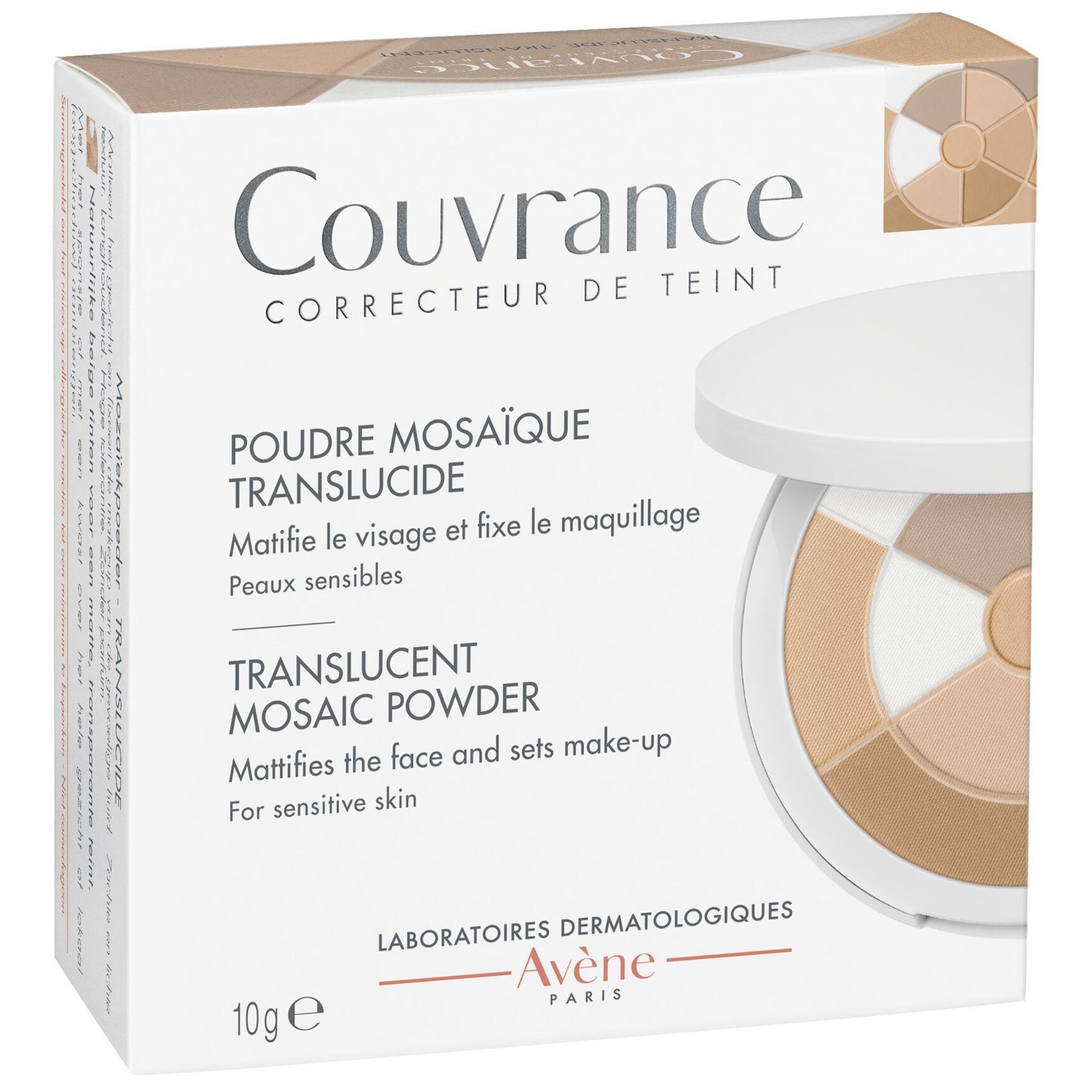 Avène Avene Couvrance Transparent Translucide Poudre Πολύχρωμη Πούδρα για Ομοιόρφη Όψη & Ματ Αποτέλεσμα 10g