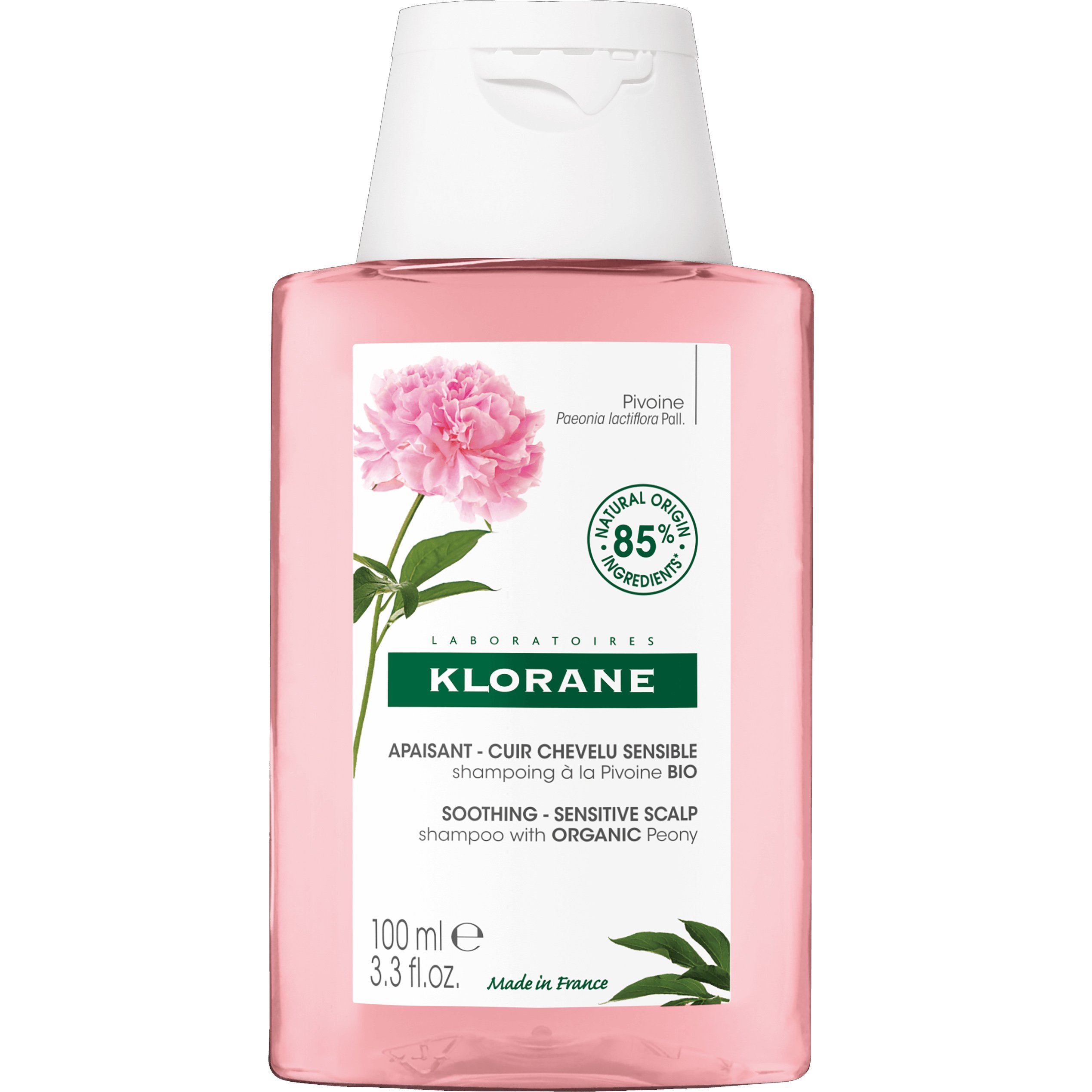 Klorane Klorane Peony Soothing & Sensitive Scalp Shampoo Travel Size Καταπραϋντικό Σαμπουάν με Παιώνια για Ευαίσθητο & Ερεθισμένο Τριχωτό 100ml