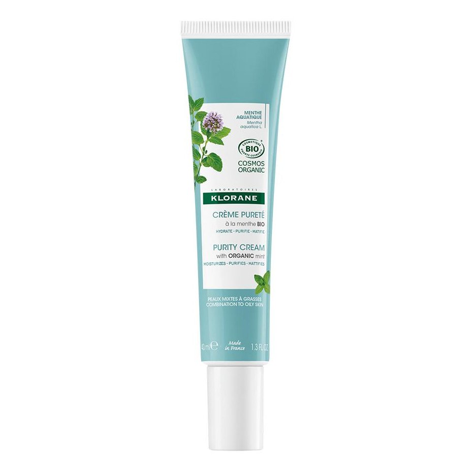 Klorane Klorane Aquatic Mint Purity Cream With Organic Mint Εξυγιαντική, Ενυδατική Ματ Κρέμα Προσώπου με Βιολογική Μέντα 40ml