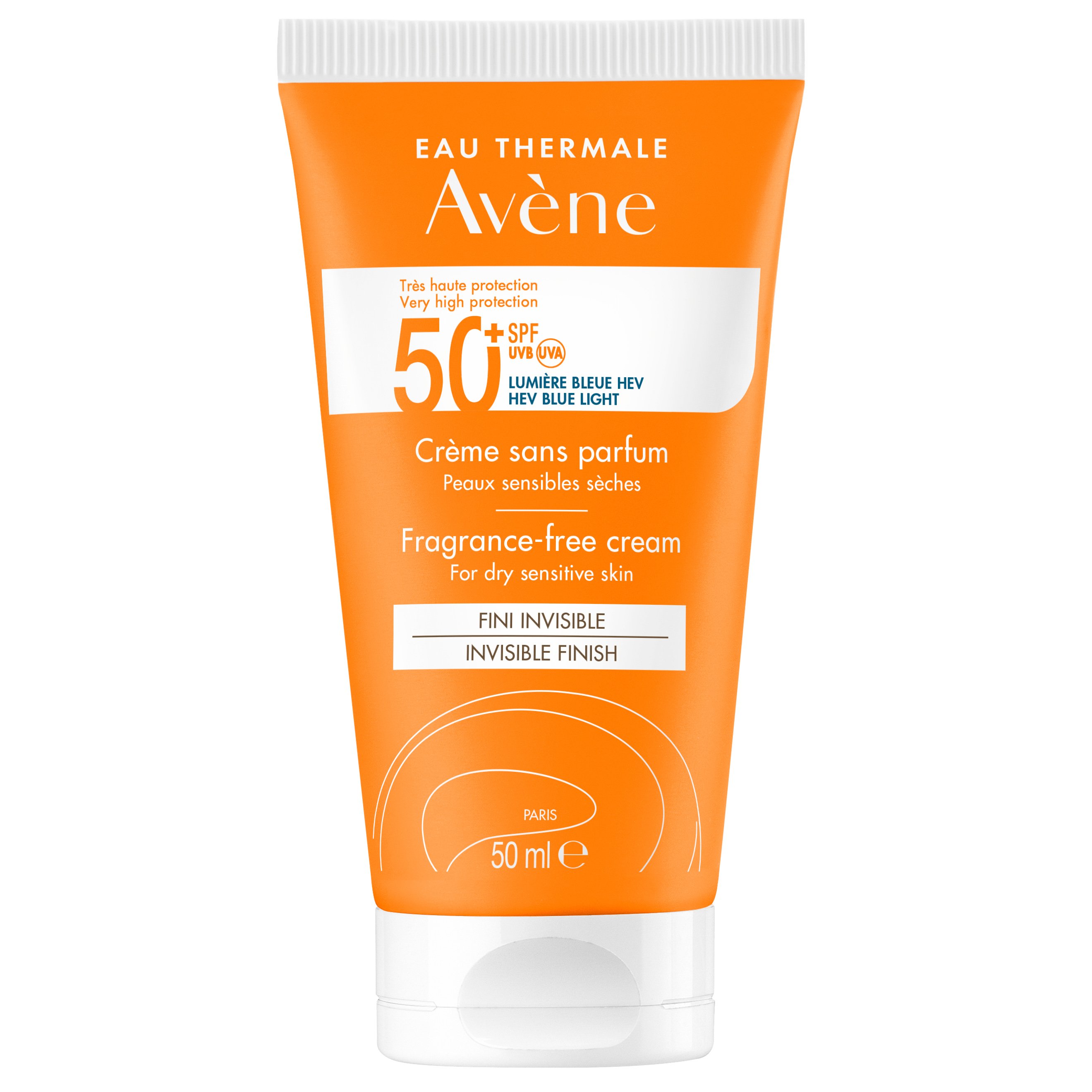 Avène Avene Cream Solaire Sans Parfum Spf50+ Αντηλιακή Κρέμα Προσώπου Λαιμού Πολύ Υψηλής Προστασίας Χωρίς Άρωμα, για το Ξηρό Ευαίσθητο Δέρμα 50ml