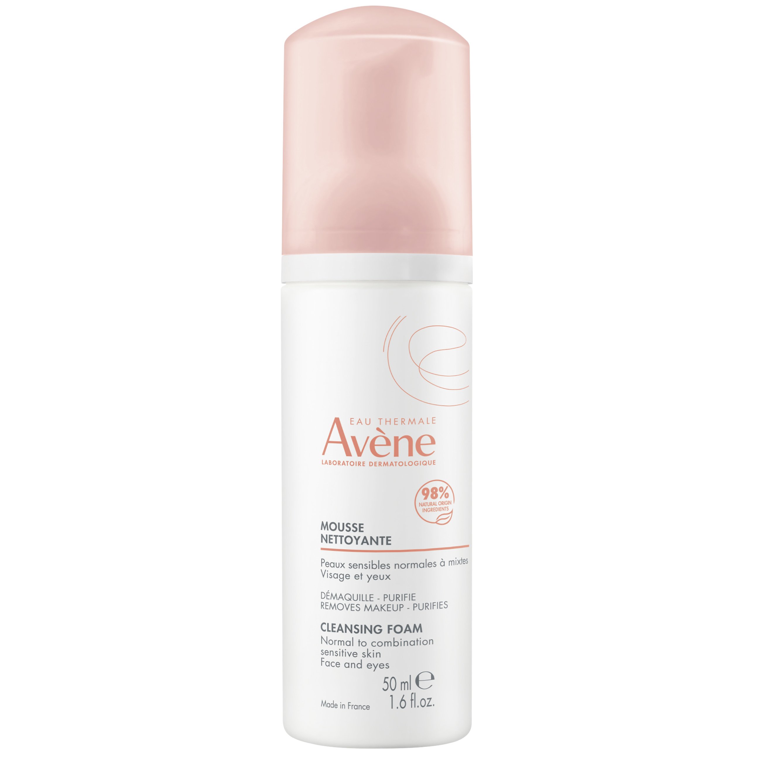 Avène Avene Mousse Nettoyante Cleansing Foam Travel Size Αφρός Καθαρισμού Προσώπου για Όλους τους Τύπους Δέρματος 50ml