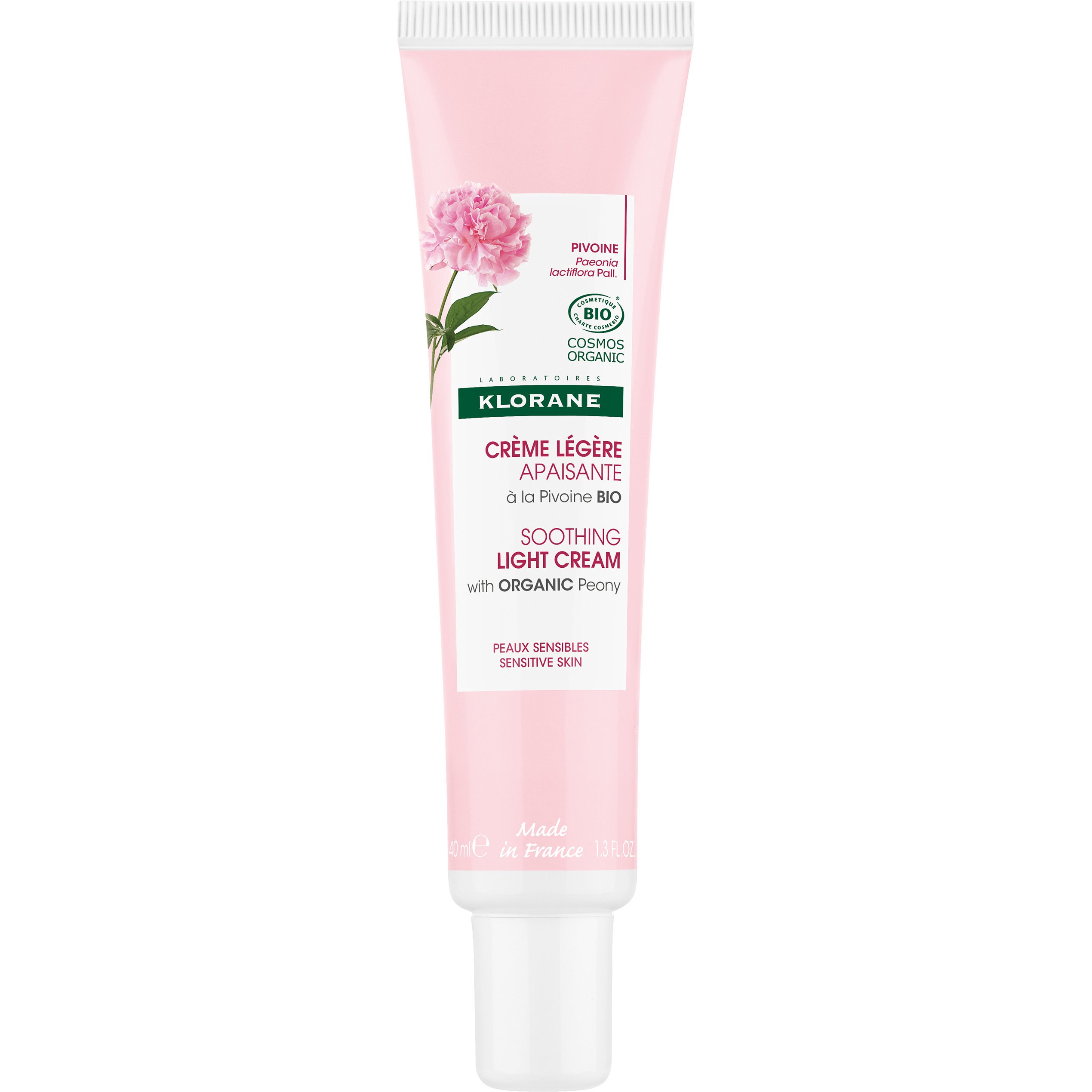 Klorane Klorane Peony Soothing Light Face Cream Καταπραϋντική Ανάλαφρη Κρέμα Προσώπου με Βιολογική Παιώνια για Ευαίσθητες Επιδερμίδες 40ml