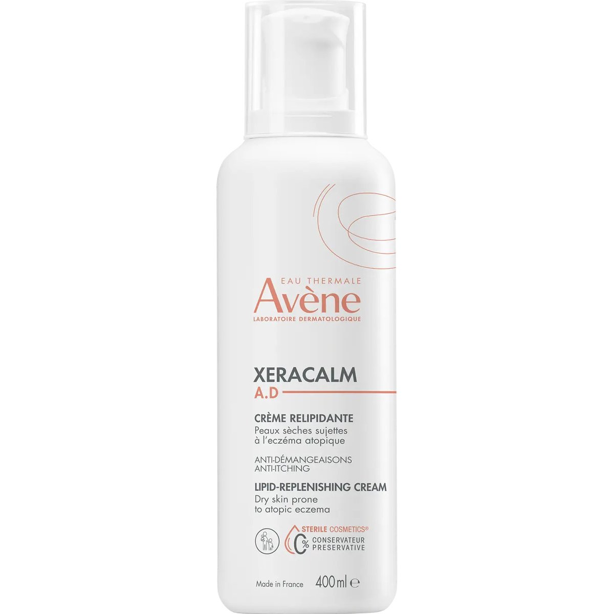 Avène Avene Xeracalm A.D Lipid-Replenishing Cream Κρέμα Σώματος Αναπλήρωσης Λιπιδίων για Ανακούφιση του Ξηρού Δέρματος με Τάση για Ατοπικό Έκζεμα & Αίσθημα Κνησμού 400ml