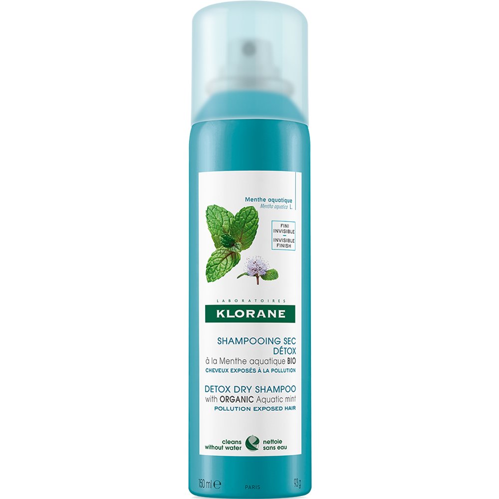 Klorane Klorane Aquatic Mint Detox Dry Shampoo Ξηρό Σαμπουάν Αποτοξίνωσης με Βιολογική Υδάτινη Μέντα για Κάθε Τύπο Μαλλιών 150ml