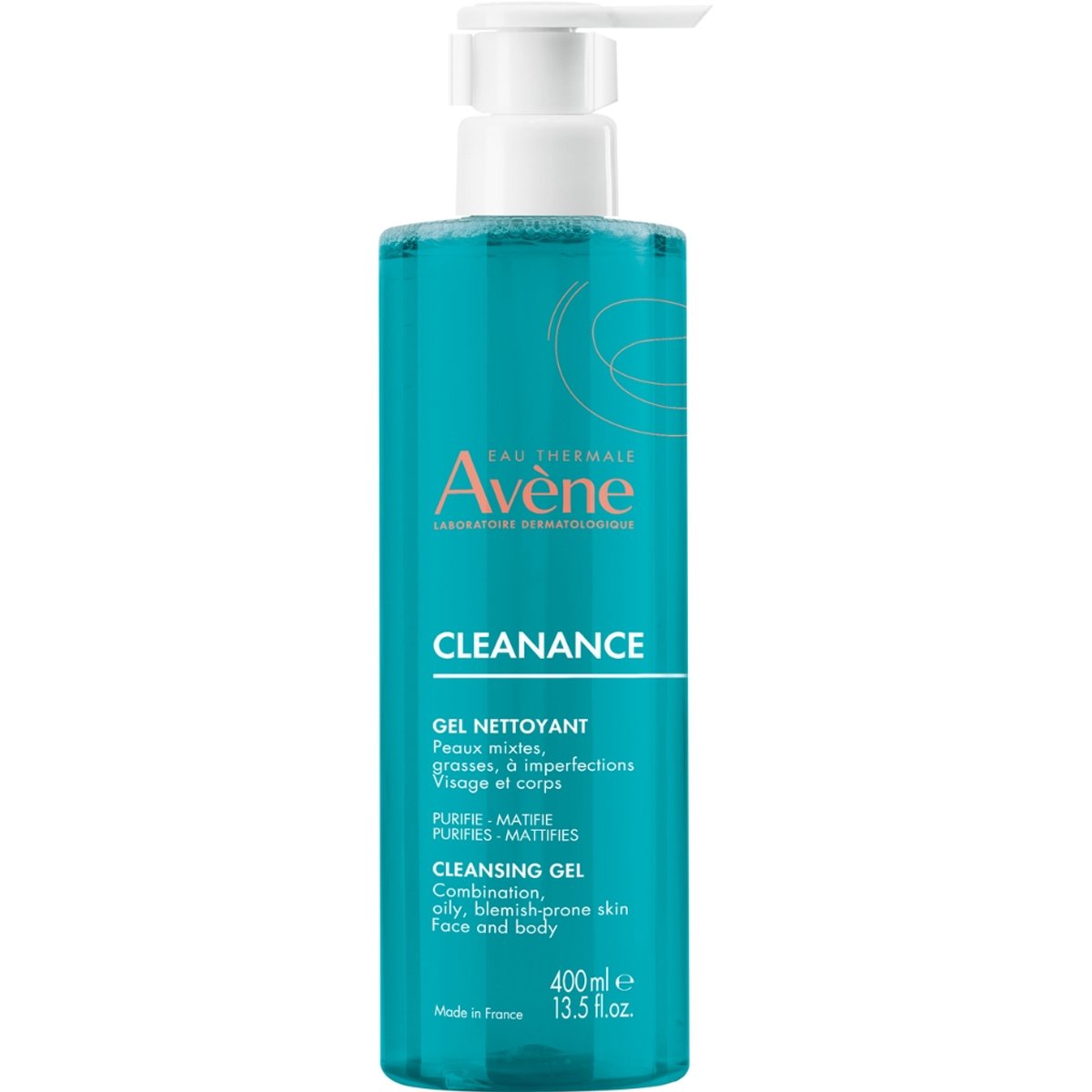 Avène Avene Cleanance Cleansing Gel Καθαρισμού Προσώπου & Σώματος για Μικτές, Λιπαρές ή με Τάση Ακμής Επιδερμίδες 400ml