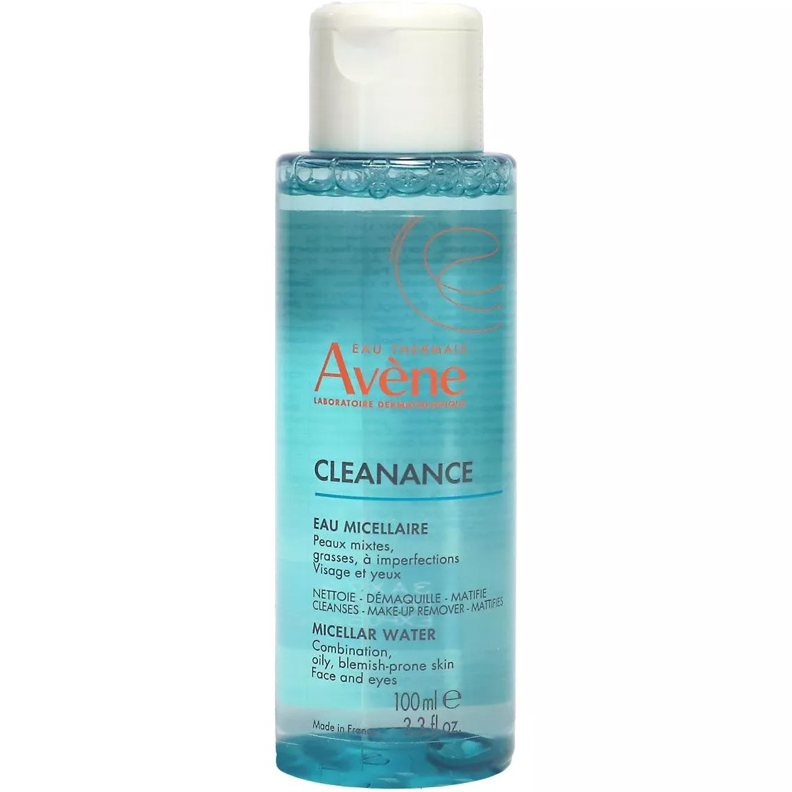 Avene Cleanance Micellar Water for Face & Eyes Travel Size Μικυλλιακό Νερό Ντεμακιγιάζ για Λιπαρά & Μικτά Δέρματα με Ατέλειες 100ml φωτογραφία