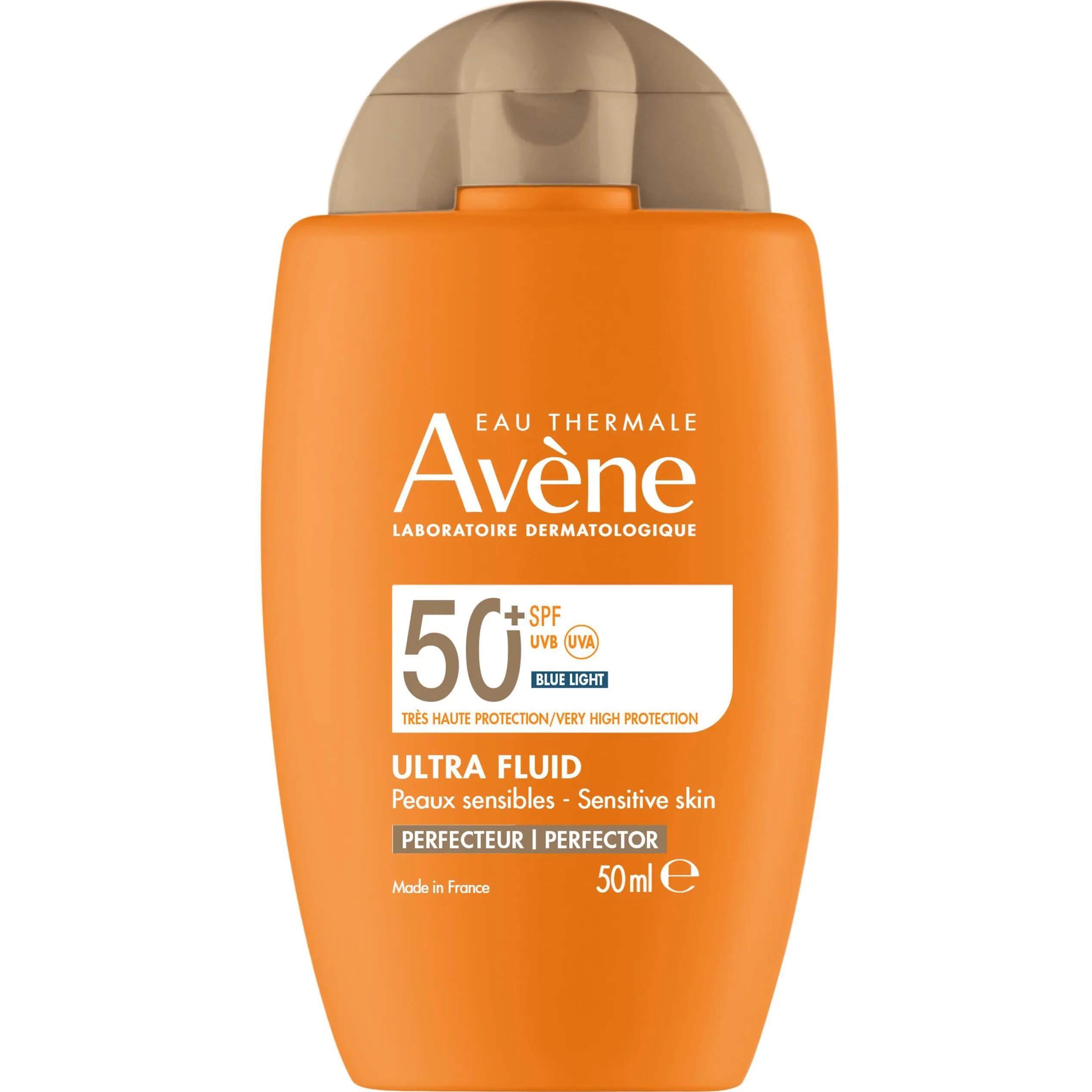 Avène Avene Ultra Fluid Perfector Spf50+ Tinted Αντηλιακή Κρέμα Προσώπου με Χρώμα Πολύ Υψηλής Προστασίας για το Ευαίσθητο Δέρμα 50ml