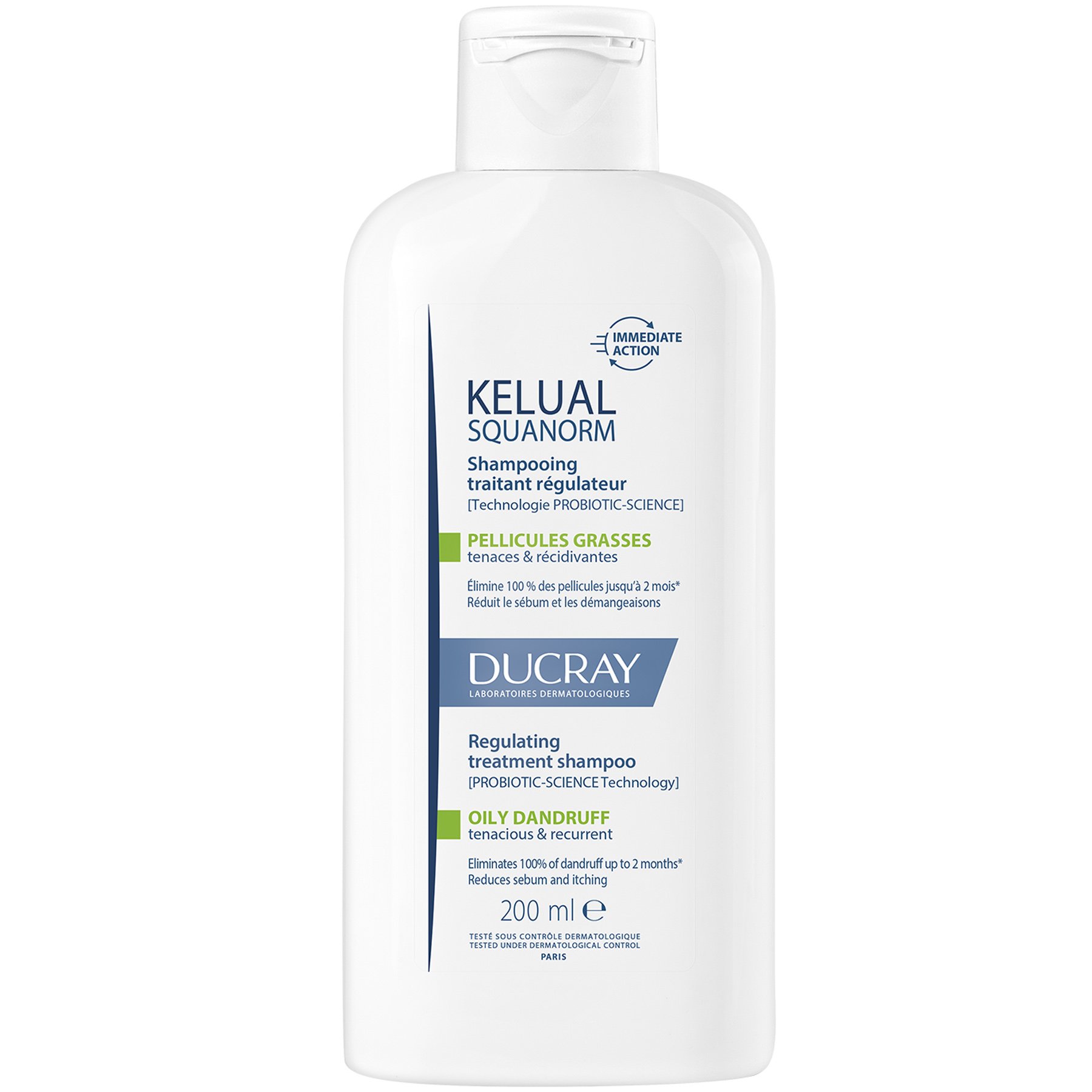 Ducray Ducray Kelual Squanorm Regulating Treatment Shampoo Oily Dandruff Σαμπουάν Θεραπείας Κατάλληλο για τη Λιπαρή Πιτυρίδα 200ml