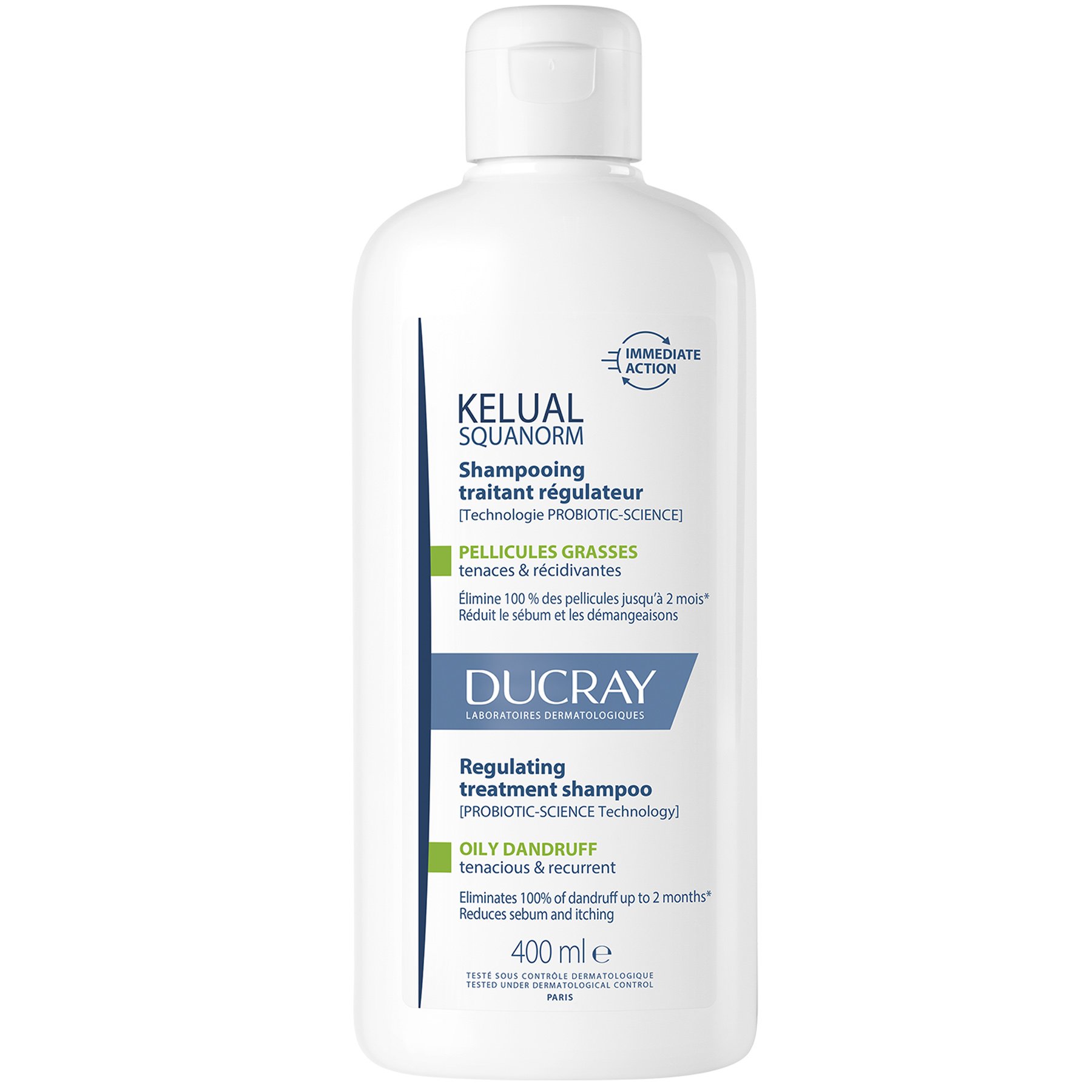 Ducray Ducray Kelual Squanorm Regulating Treatment Shampoo Oily Dandruff Σαμπουάν Θεραπείας Κατάλληλο για την Λιπαρή Πιτυρίδα 400ml