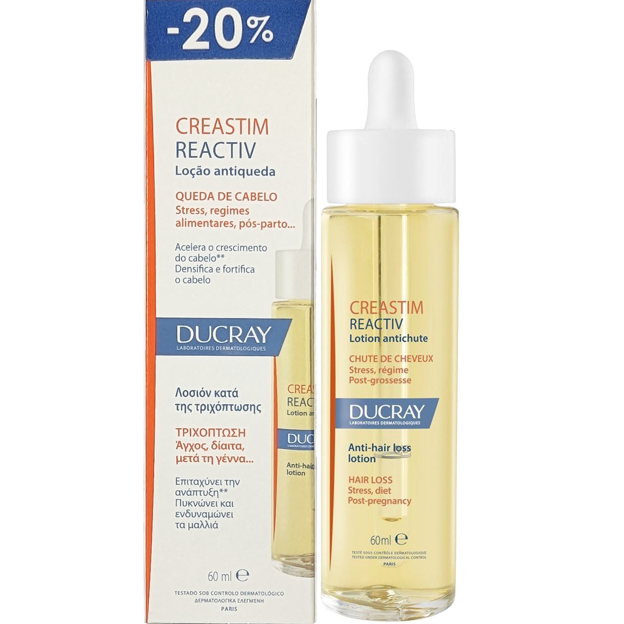 Ducray Ducray Creastim Reactiv Anti-Hair Loss Lotion Λοσιόν Αγωγής Κατά της Τριχόπτωσης 60ml σε Ειδική Τιμή