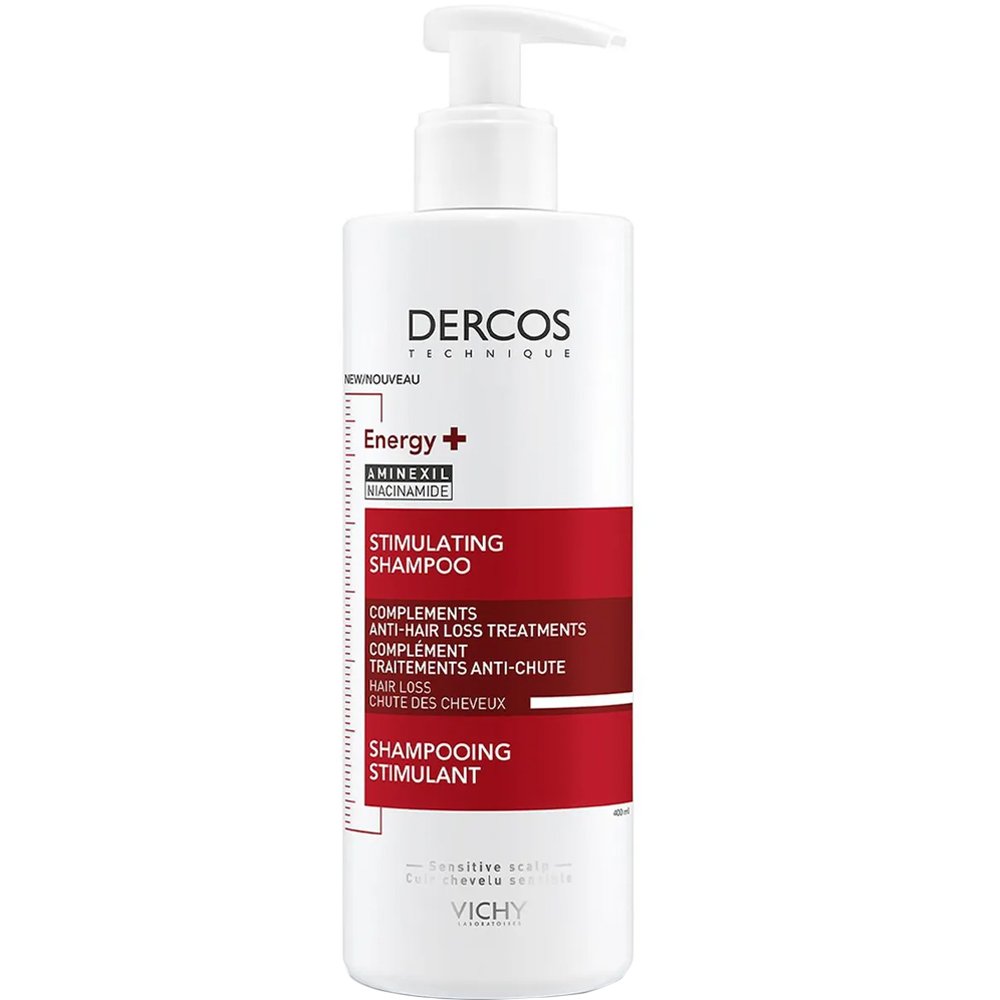 Vichy Vichy Dercos Energy+ Stimulating Shampoo Σαμπουάν Κατά της Τριχόπτωσης που Επαναφέρει τη Ζωντάνια στα Μαλλιά, Αφήνοντας Ευχάριστη Υφή Ενδυναμώνοντας την Τρίχα & το Τριχωτό με Αντλία 400ml