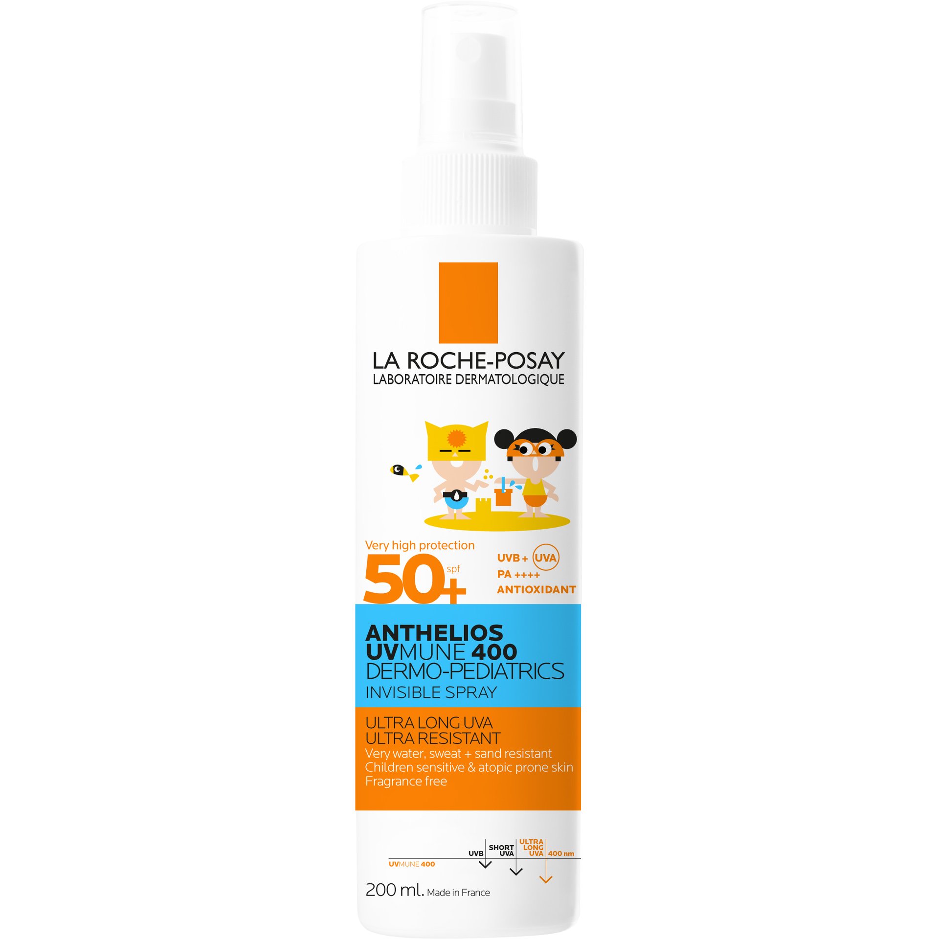 La Roche-Posay Anthelios UV Mune 400 Dermo-Pediatrics Invisible Spray Spf50+ Λεπτόρρευστο Παιδικό Αντηλιακό σε Σπρέι Πολύ Υψηλής Προστασίας Κατάλληλο & για Δέρματα με Τάση Ατοπίας 200ml φωτογραφία