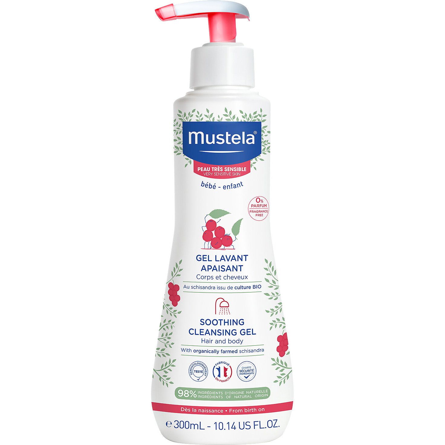 Mustela Mustela Soothing Cleansing Hair & Body Gel Βρεφικό Καταπραϋντικό Καθαριστικό Τζελ για Μαλλιά & Σώμα 300ml