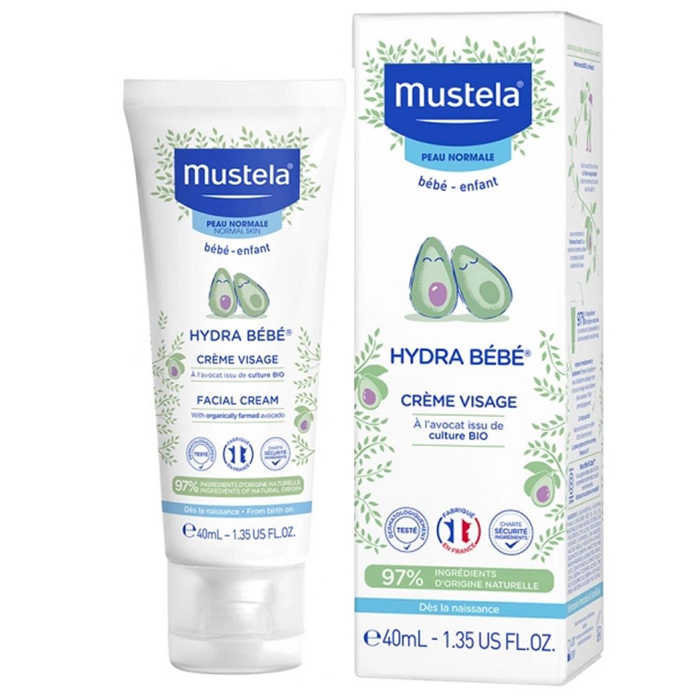 Mustela Mustela Hydra Bebe Facial Cream Βρεφική Κρέμα Ενυδάτωσης Προσώπου με Βιολογικό Αβοκάντο 40ml