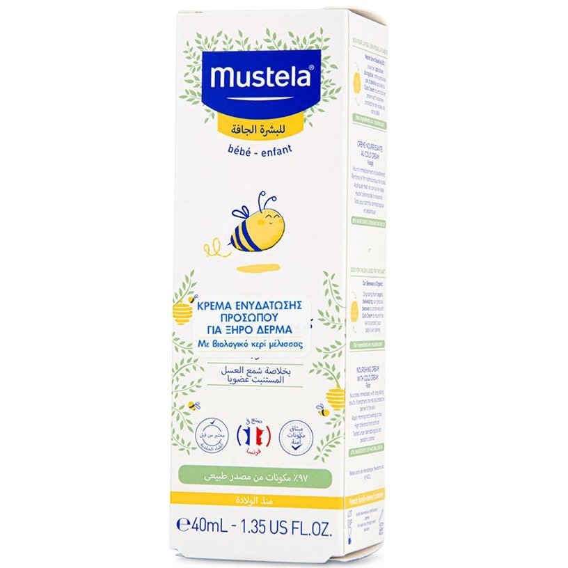 Mustela Nourishing Face Cream with Cold Cream για Ενυδάτωση και Θρέψη του Ξηρού και Ευαίσθητου Βρεφικού Προσώπου 40ml φωτογραφία