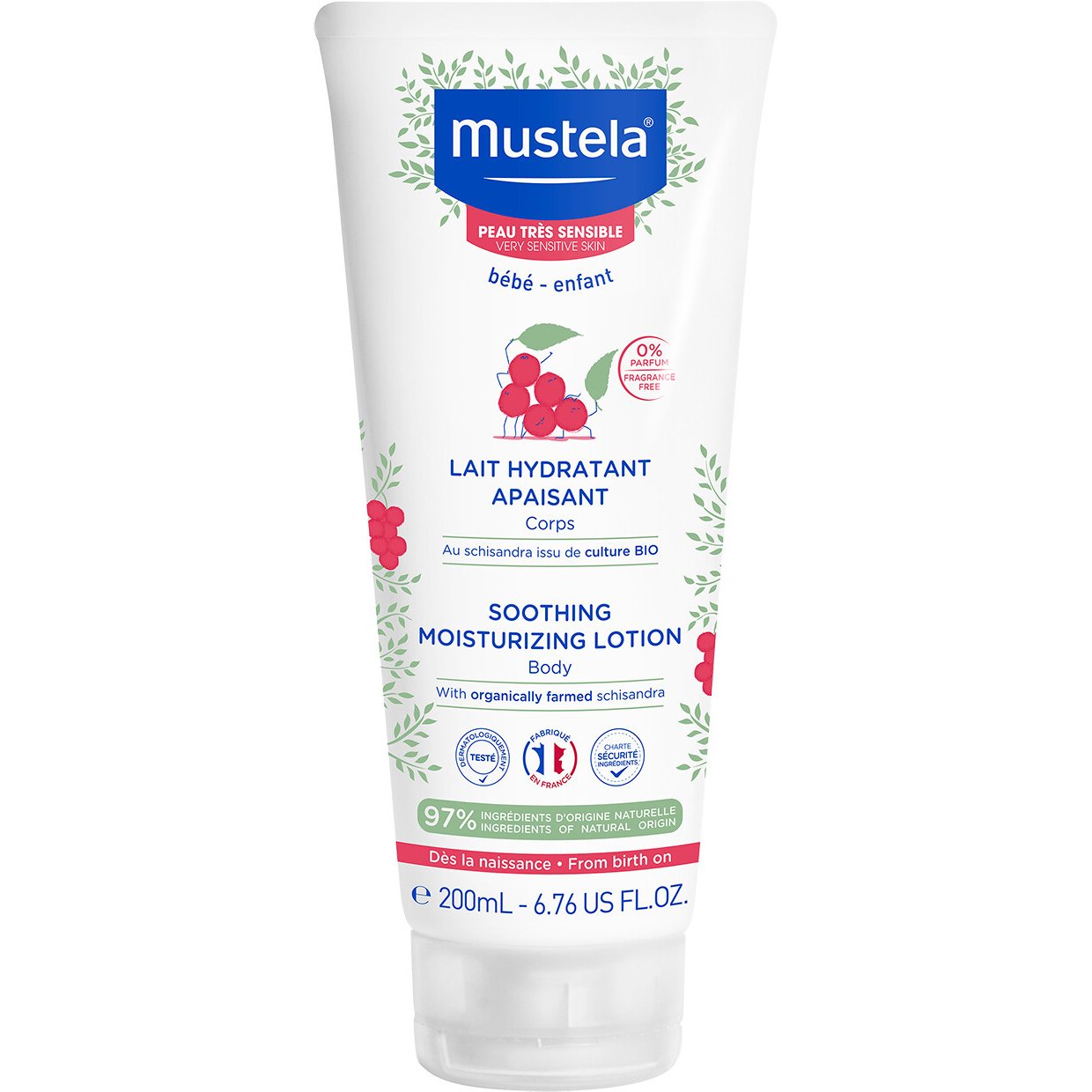 Mustela Mustela Soothing Moisturizing Body Lotion Βρεφική Καταπραϋντική Ενυδατική Lotion Σώματος για Πολύ Ευαίσθητες Επιδερμίδες 200ml