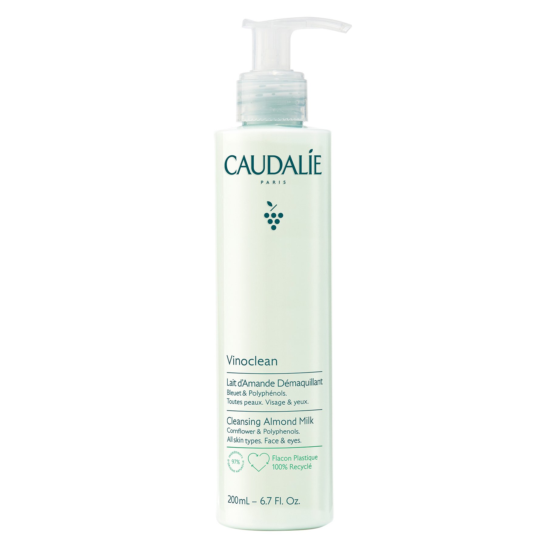 Caudalie Caudalie Vinoclean Face & Eyes Cleansing Almond Milk Γαλάκτωμα Καθαρισμού Προσώπου & Ματιών 200ml