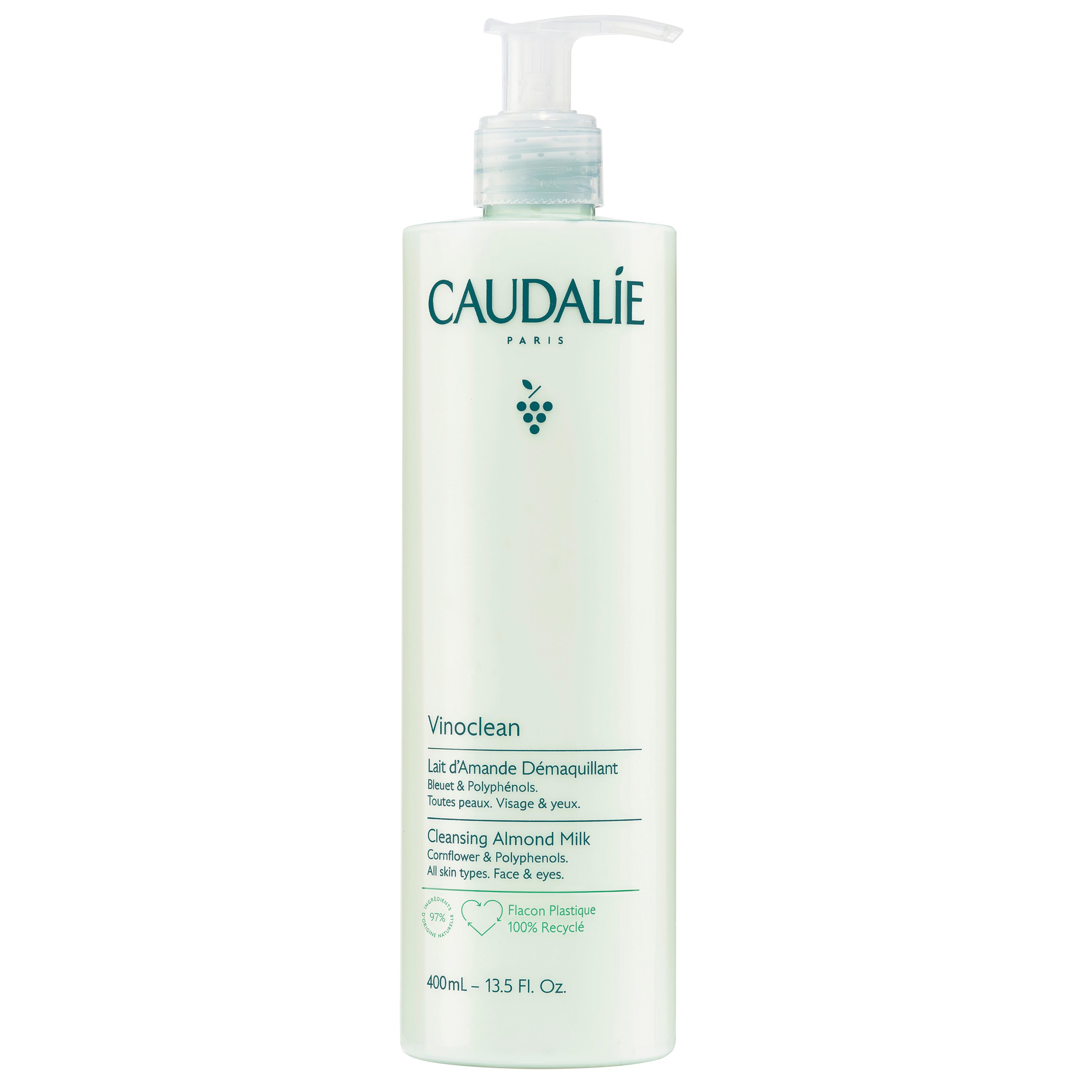 Caudalie Caudalie Vinoclean Face & Eyes Cleansing Almond Milk Γαλάκτωμα Καθαρισμού Προσώπου & Ματιών 400ml