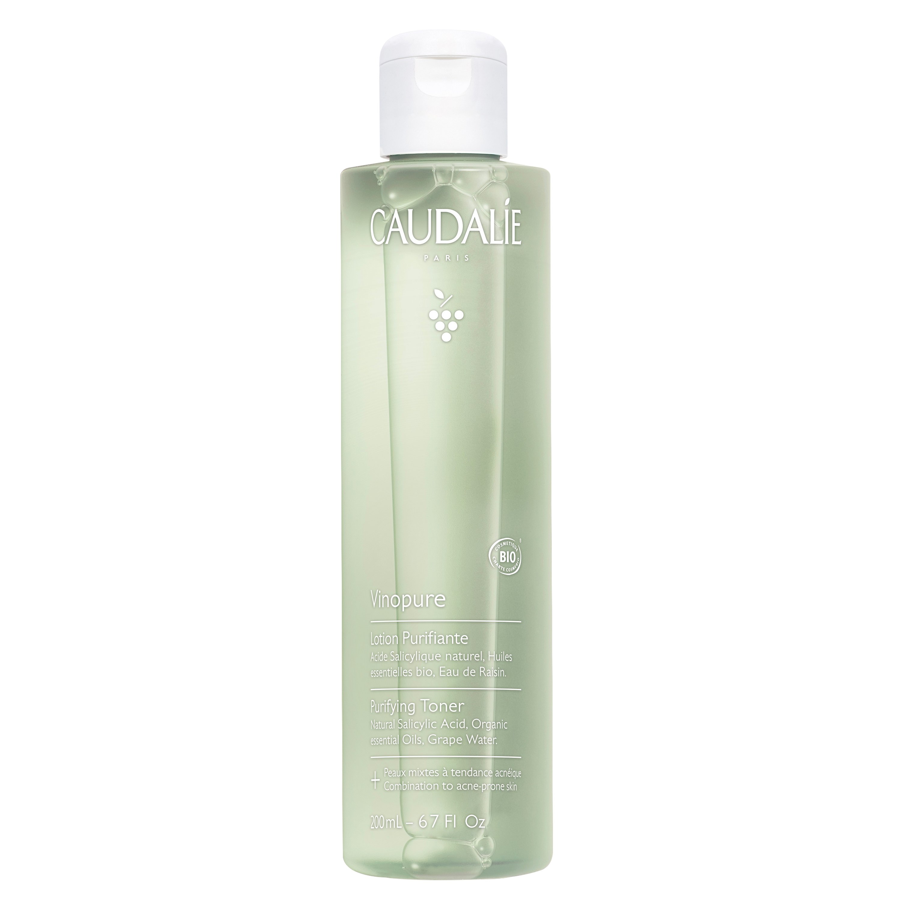 Caudalie Caudalie Vinopure Clear Skin Purifying Toner Λοσιόν Καθαρισμού Κατά των Ατελειών, Κατάλληλη για Μικτές,Λιπαρές Επιδερμίδες 200ml