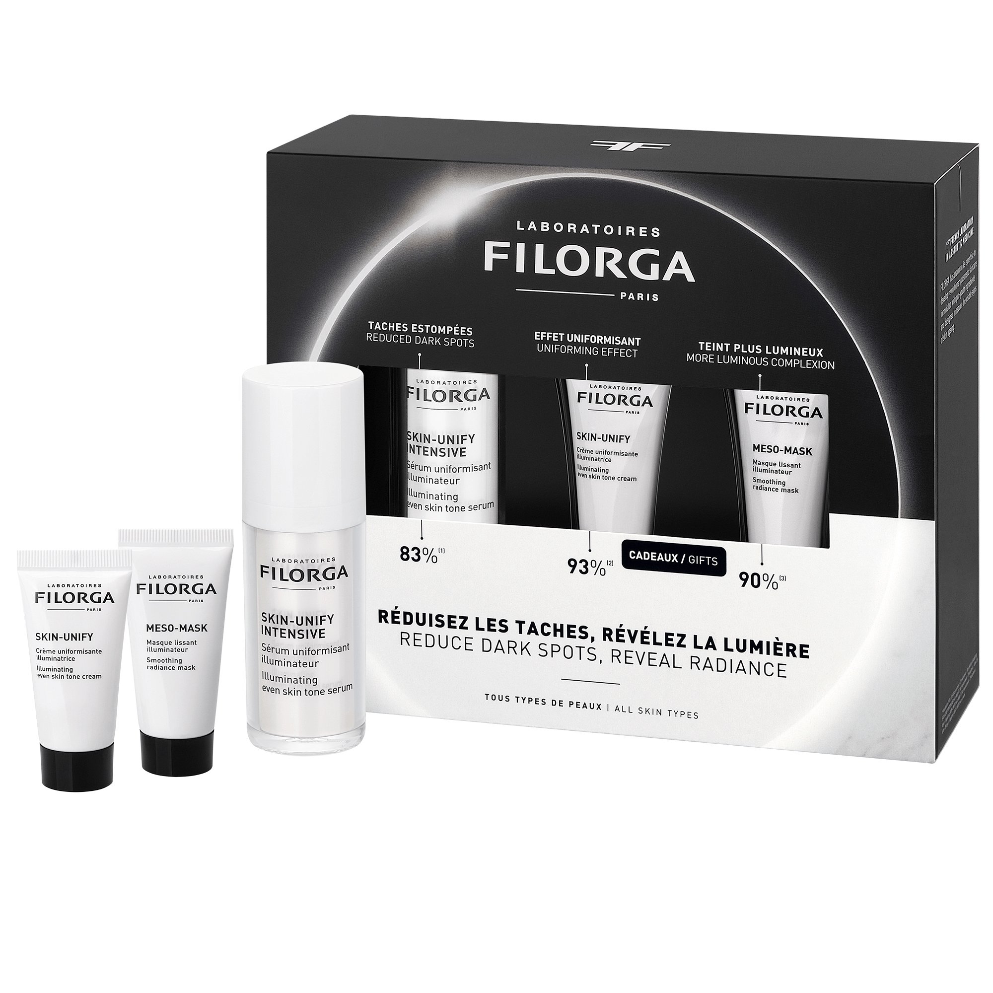 Filorga Filorga Πακέτο Προσφοράς Skin-Unify Box Intensive Illuminating Even Skin Tone Face Serum 30ml & Illuminating Even Skin Tone Cream 15ml & Meso-Mask Smoothing Radiance Mask 15ml