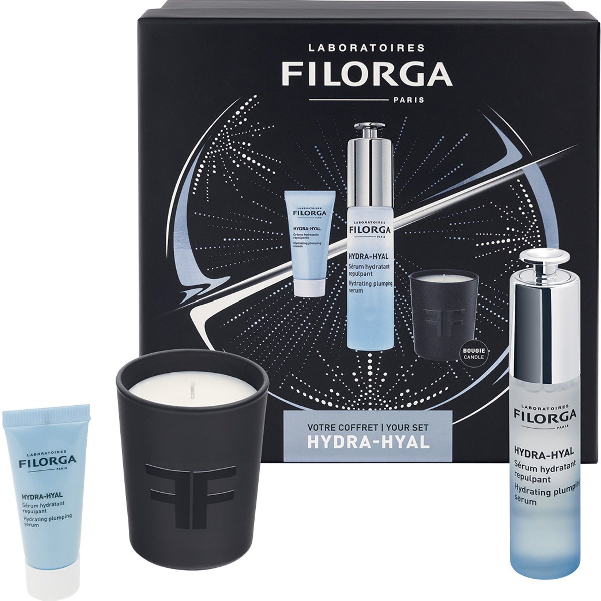 Filorga Filorga Promo Hydra-Hyal Hydrating Plumping Serum 30ml & Hydrating Plumping Cream 15ml & Scented Candle 1 Τεμάχιο