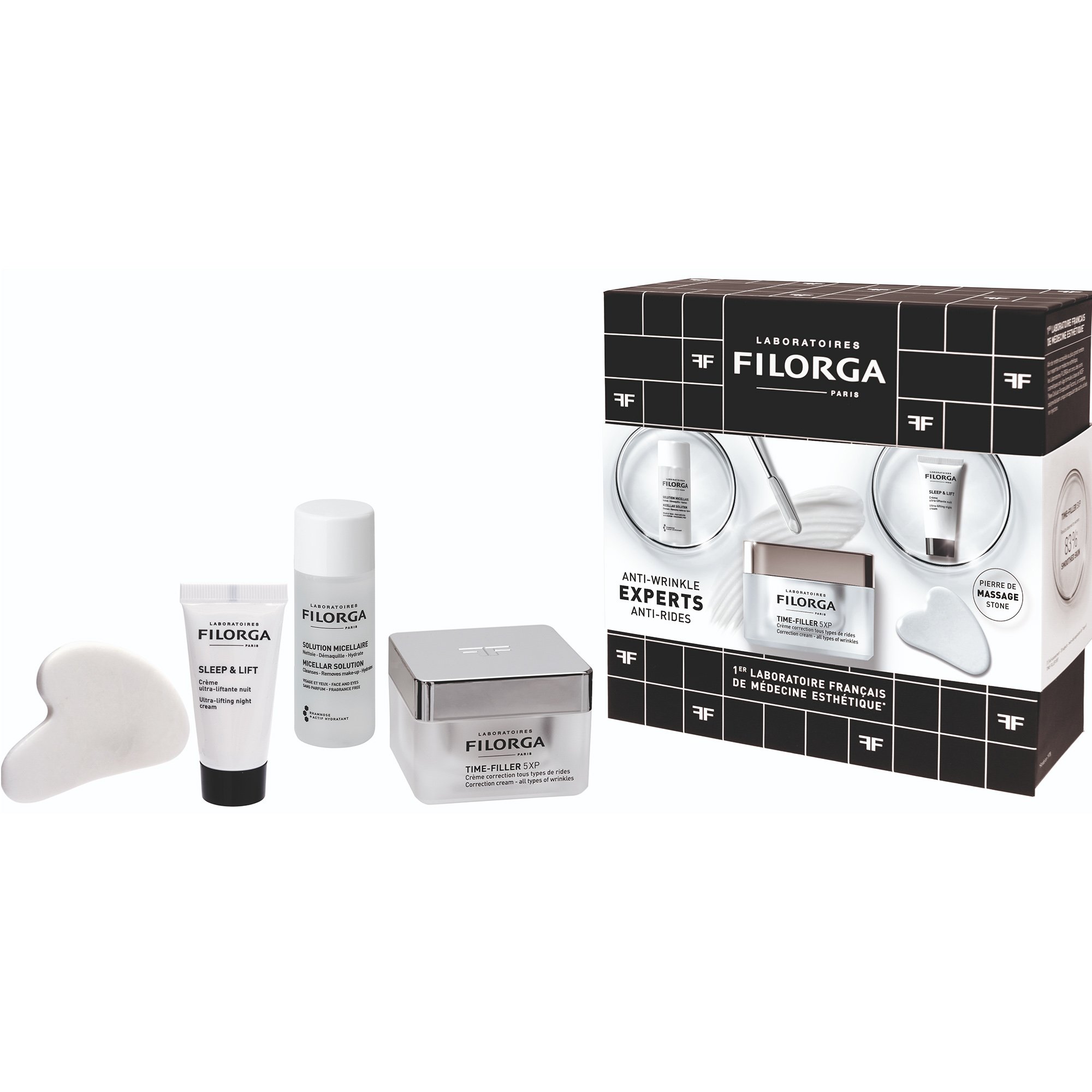 Filorga Filorga Promo Time-Filler 5XP Correction Cream 50ml & Face-Eyes Micellar Solution 50ml & Sleep & Lift Ultra Lifting Night Cream 15ml & Massage Stone 1 Τεμάχιο 