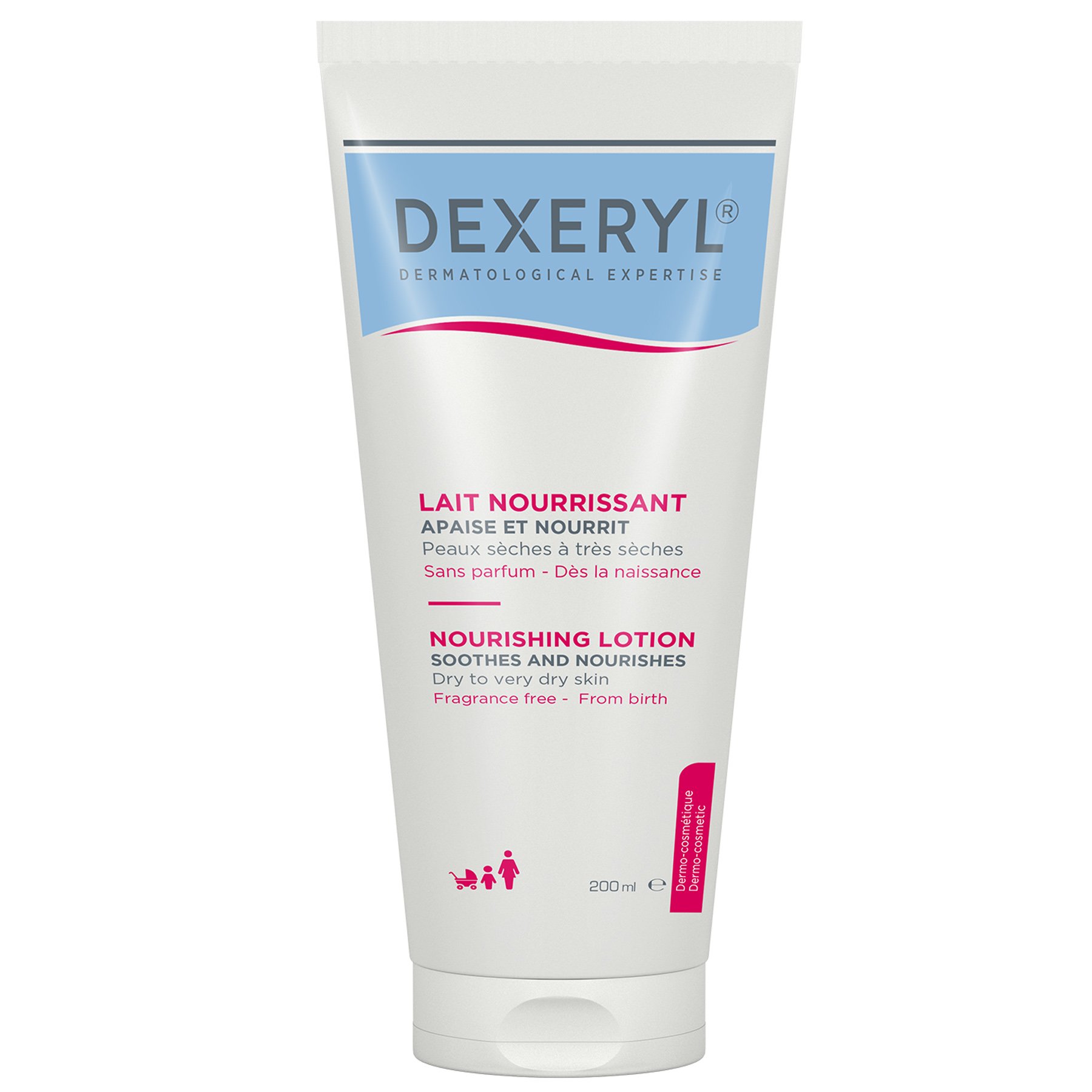 Dexeryl Dexeryl Nourishing Lotion Dry to Very Dry Skin Θρεπτική Λοσιόν Σώματος & Προσώπου για Ξηρό έως Πολύ Ξηρό Δέρμα Χωρίς Άρωμα 200ml