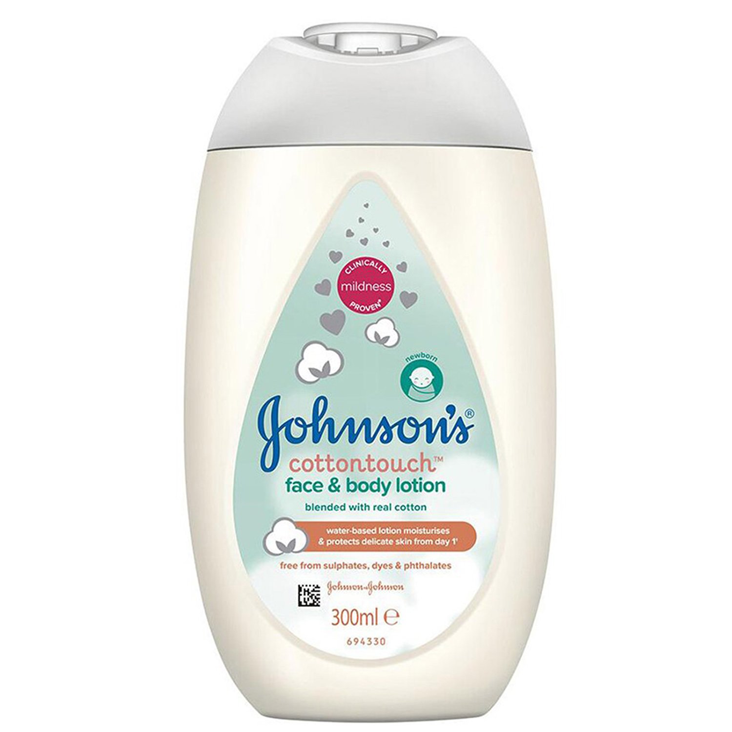 Johnsons & Johnsons Johnson's Baby CottonTouch Face & Body Lotion Βρεφική Λοσιόν για Πρόσωπο & Σώμα 300ml