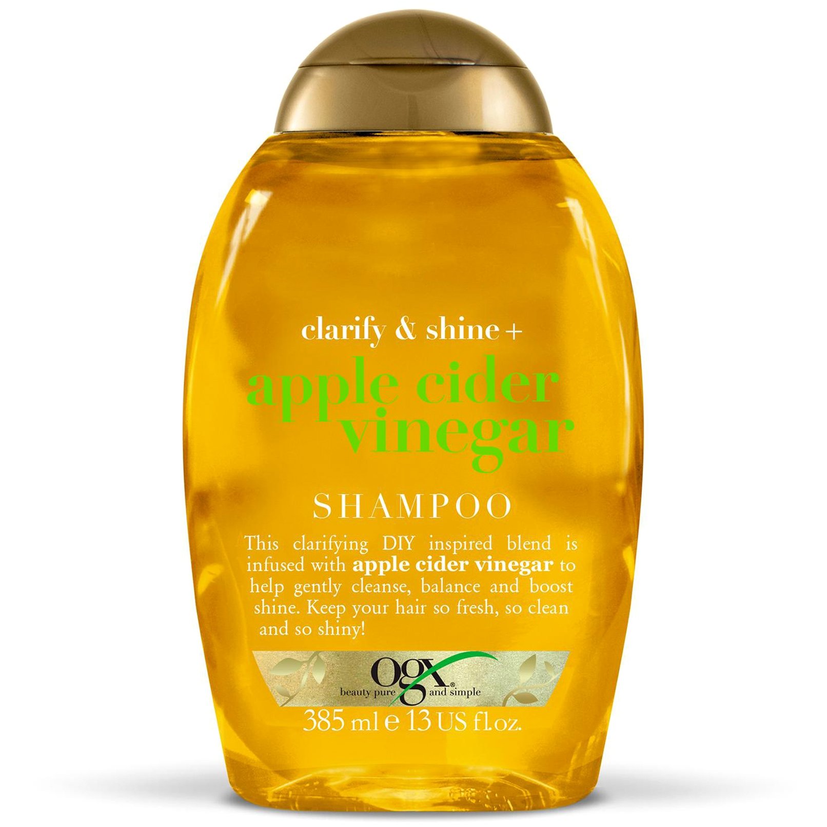 OGX OGX Apple Cider Vinegar Clarify & Shine Shampoo Σαμπουάν Μαλλιών για Βαθύ Καθαρισμό, Λάμψη & Μείωση της Λιπαρότητας 385ml