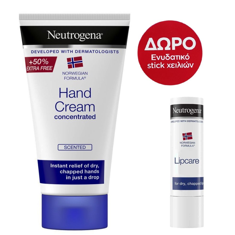 Neutrogena Πακέτο Προσφοράς Hand Cream Concentrated Scented 75ml & Δώρο ...