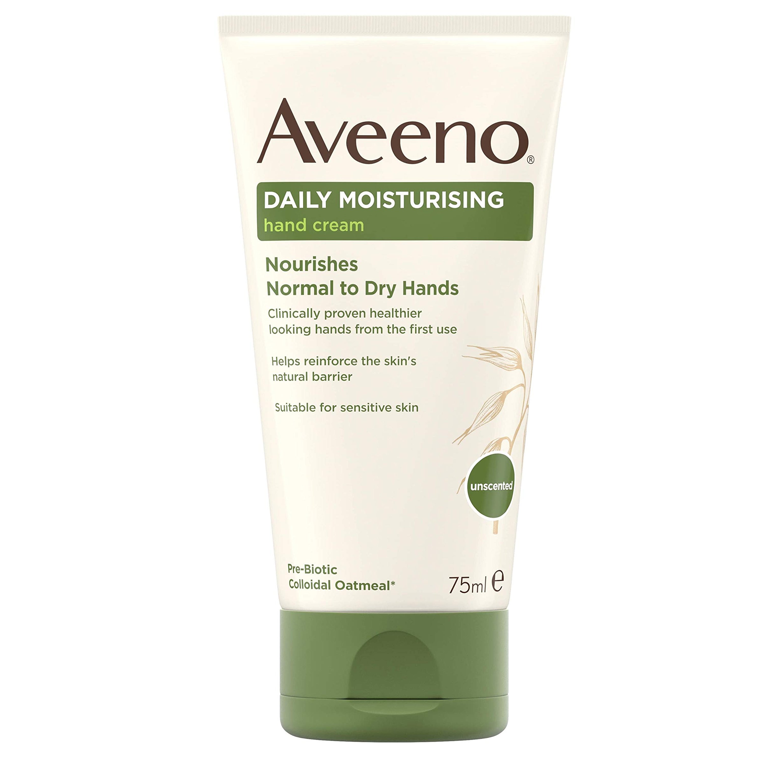 Aveeno Aveeno Daily Moisturising & Nourishes Hand Cream for Normal to Dry Hands Ενυδατική Κρέμα Χεριών για Κανονικές & Ξηρές Επιδερμίδες 75ml