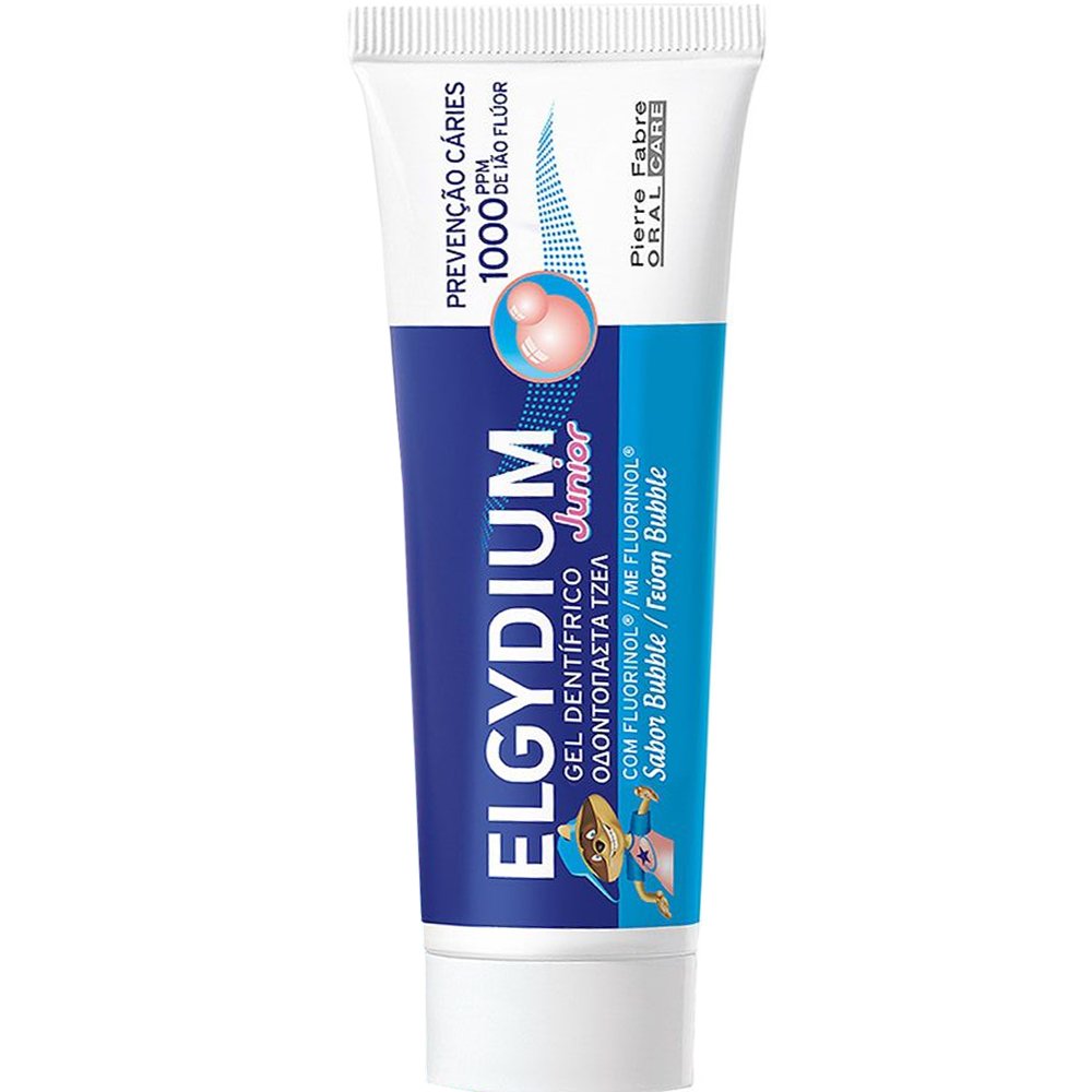 Pierre Fabre Oral Care Elgydium Junior Toothpaste Bubble Gum Οδοντόκρεμα Κατά της Τερηδόνας με Γεύση Τσιχλόφουσκα για Παιδιά από 7 Έως 12 Ετών 50ml