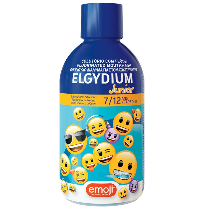 Pierre Fabre Oral Care Elgydium Junior Emoji 7/12 Years Στοματικό Διάλυμα για Παιδιά με Γεύση Κόκκινων Μούρων 500ml