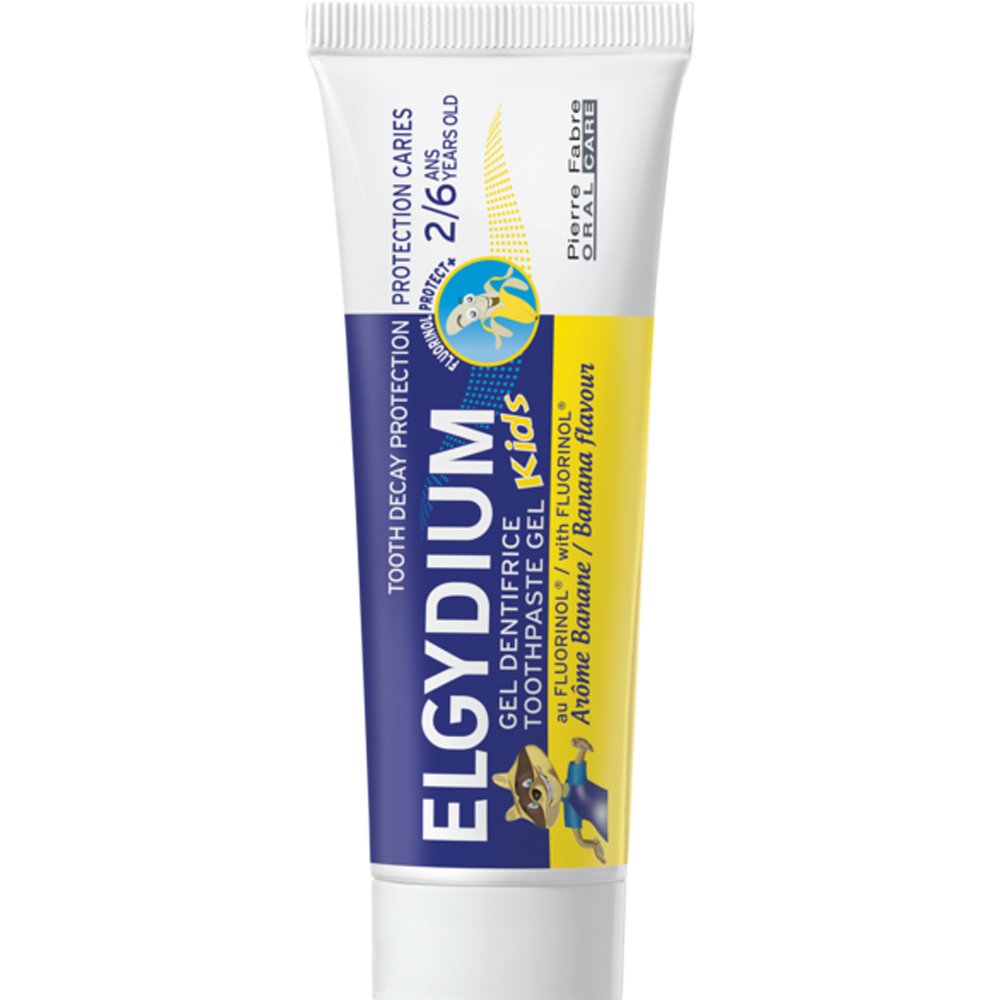 Pierre Fabre Oral Care Elgydium Kids Banana Toothpaste Οδοντόκρεμα για παιδιά ηλικίας 2 έως 6 ετών με Γεύσης Μπανάνα 50ml