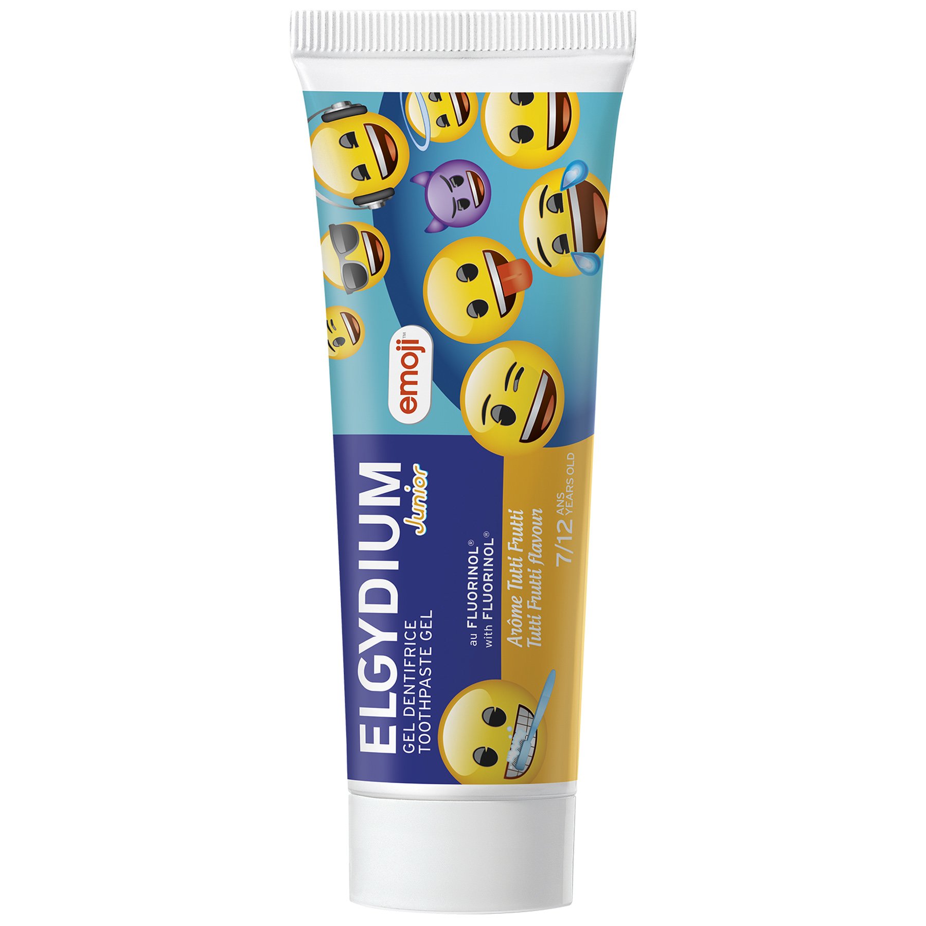 Pierre Fabre Oral Care Elgydium Junior Emoji Toothpaste Gel Παιδική Οδοντόπαστα από 7-12 Ετών με Γεύση Tutti Frutti 50ml